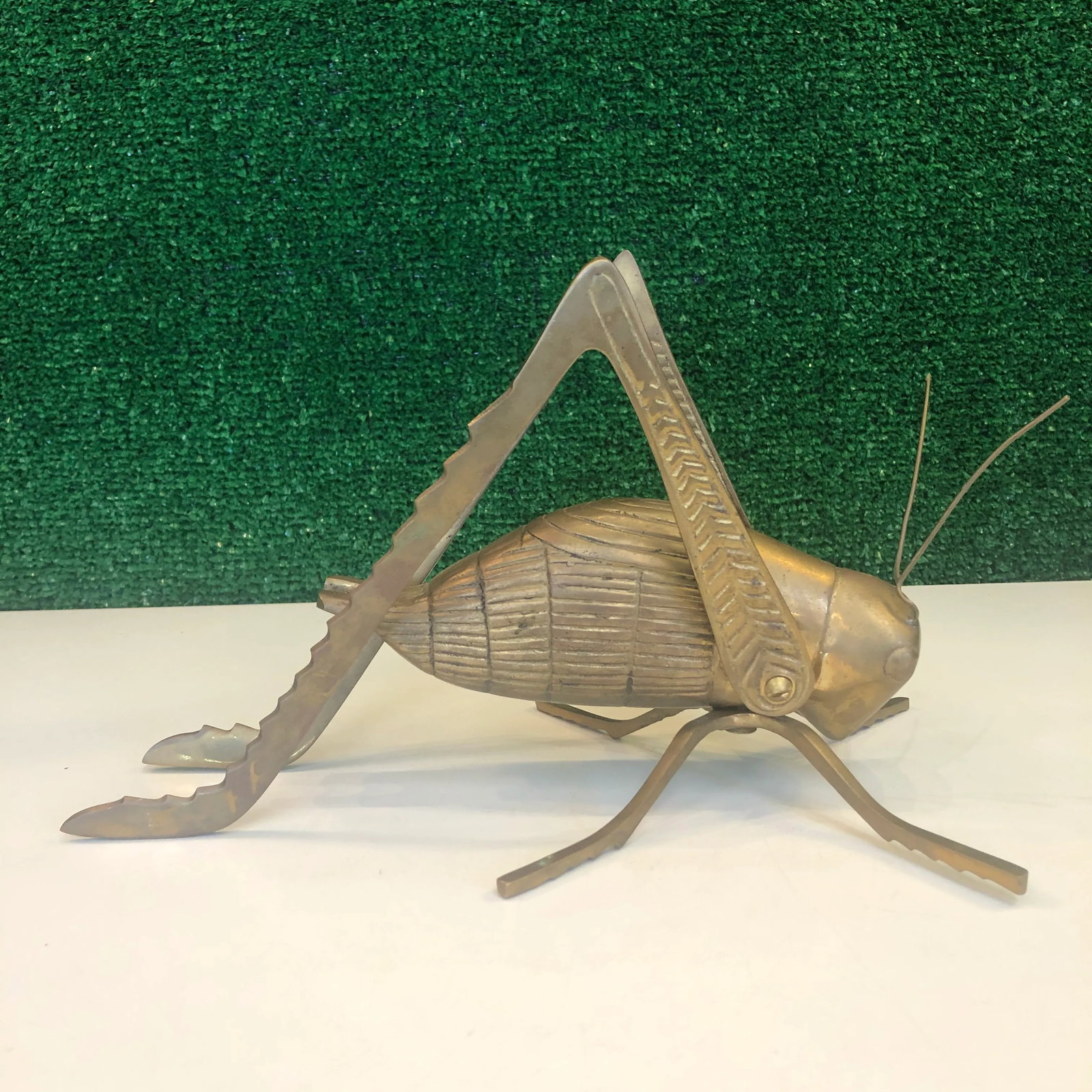 Oversized Brass Grasshopper - 4