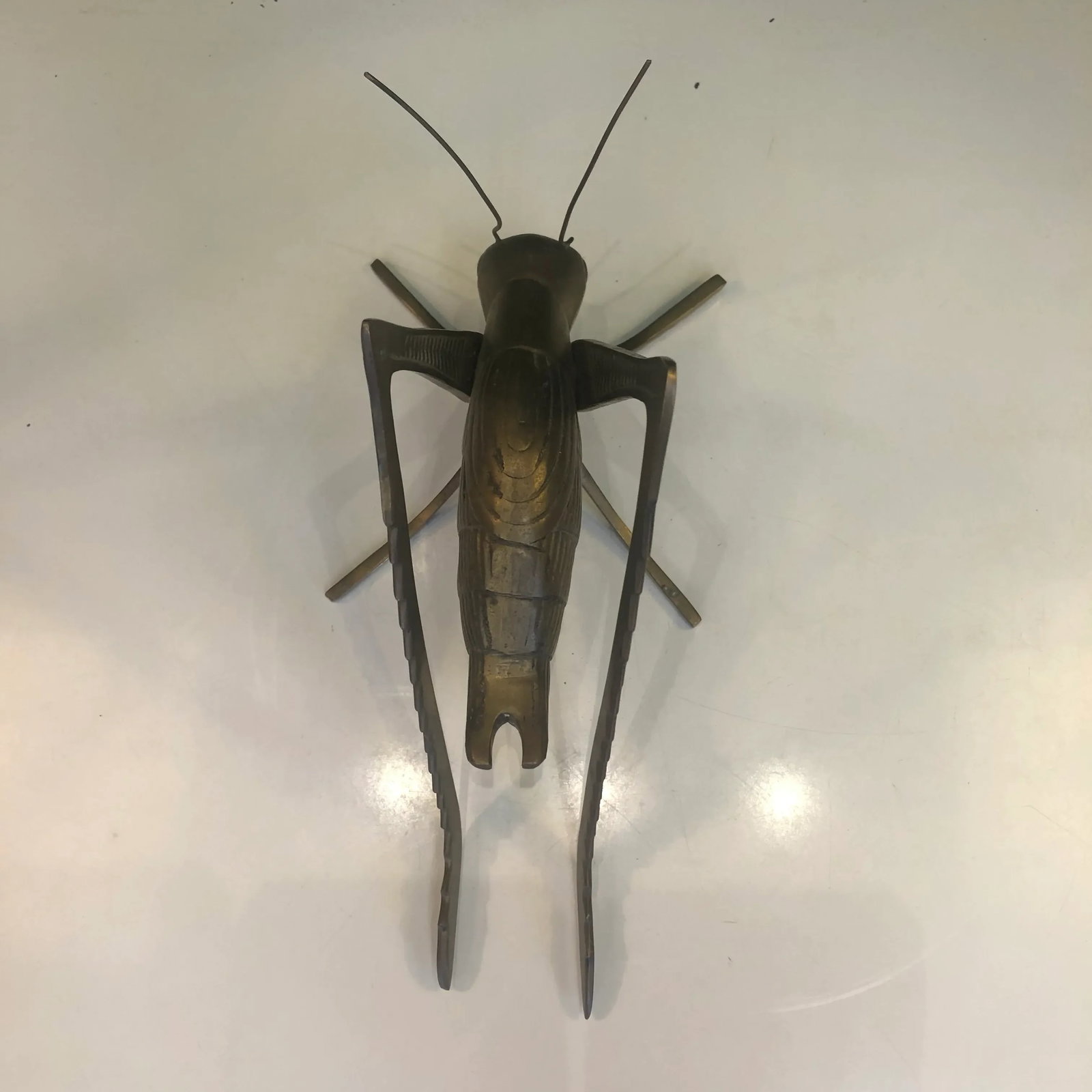 Oversized Brass Grasshopper - 6