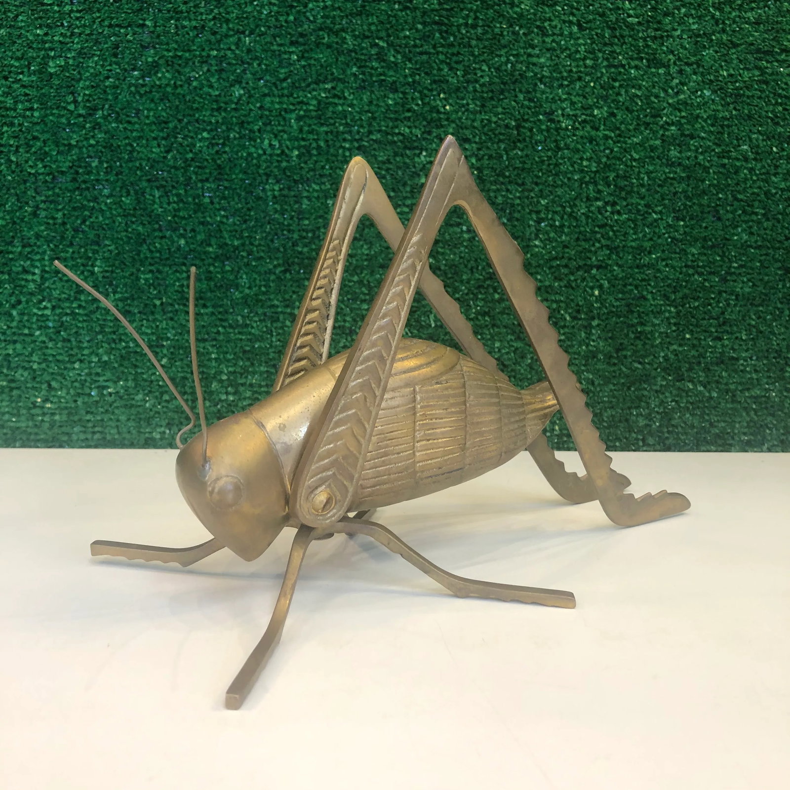 Oversized Brass Grasshopper - 7