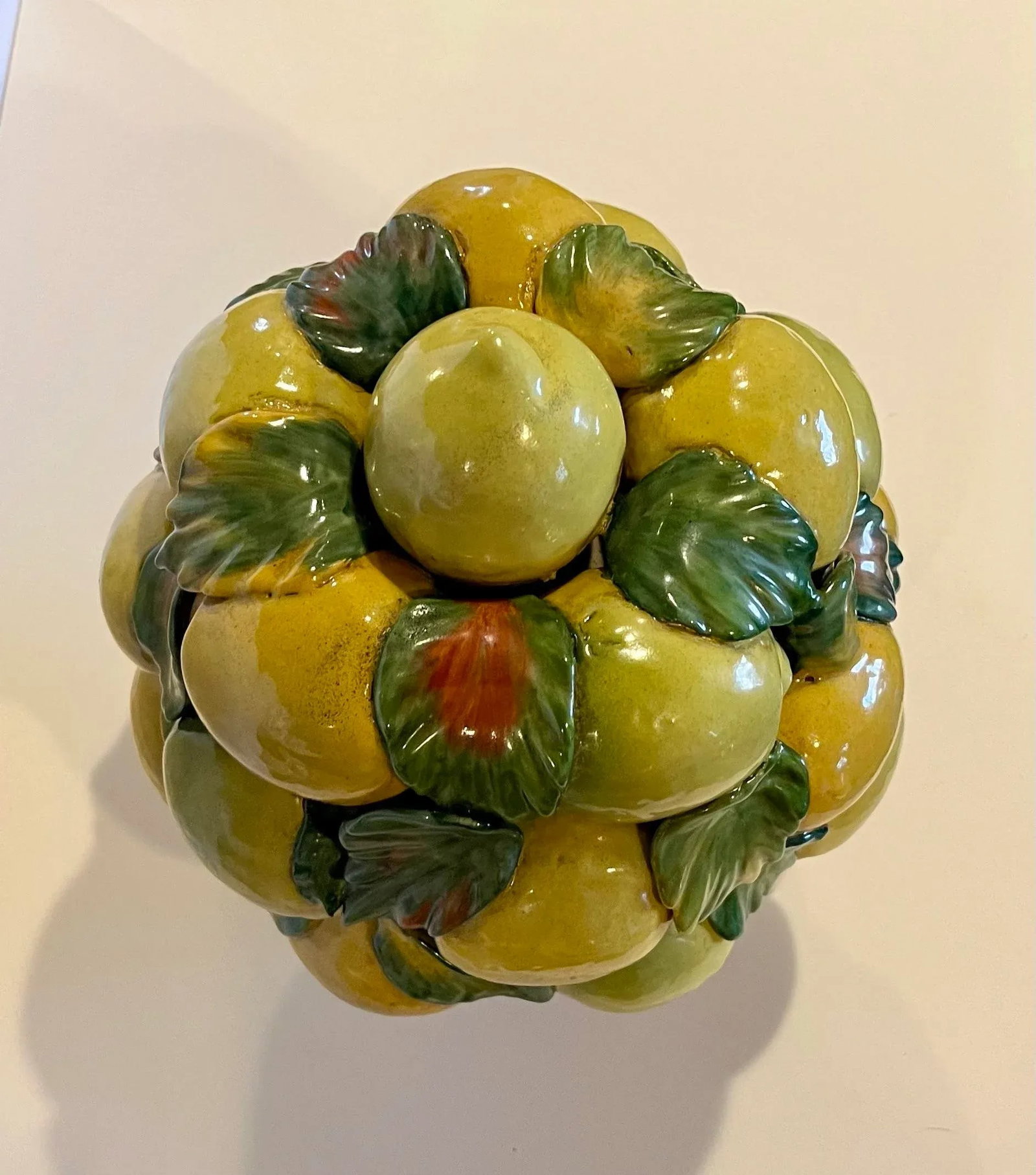 Mid Century Italian Majolica Lemons Topiary Centerpiece - 2