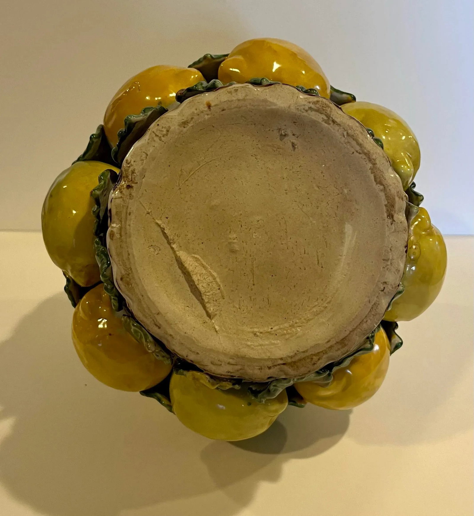 Mid Century Italian Majolica Lemons Topiary Centerpiece - 8