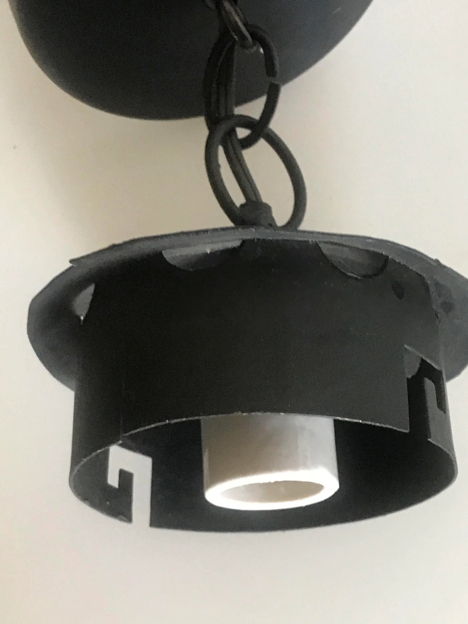 1960's Mexican Blown Glass and Wrought Iron Pendant - 5