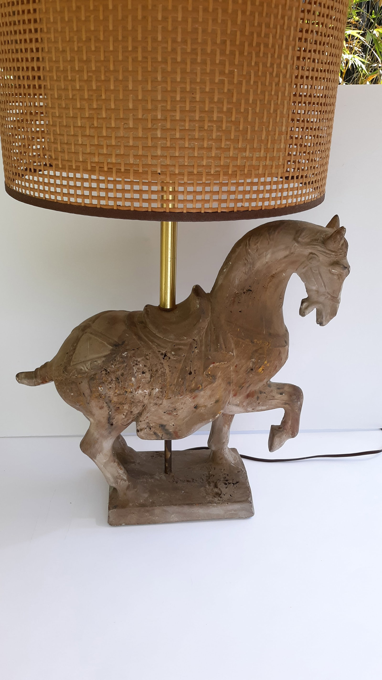 Mid-Century Modern Tang Dynasty Style Horse Table Lamp - 2
