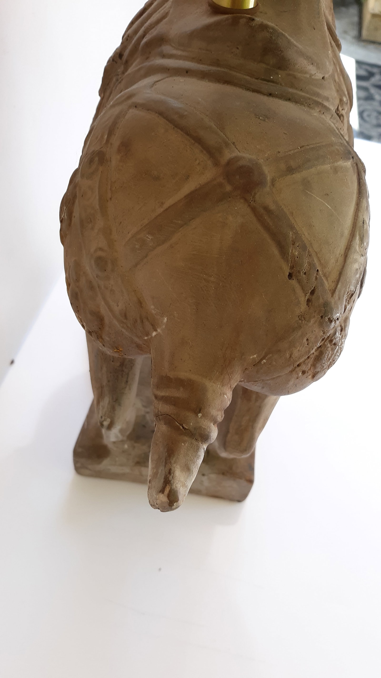 Mid-Century Modern Tang Dynasty Style Horse Table Lamp - 7