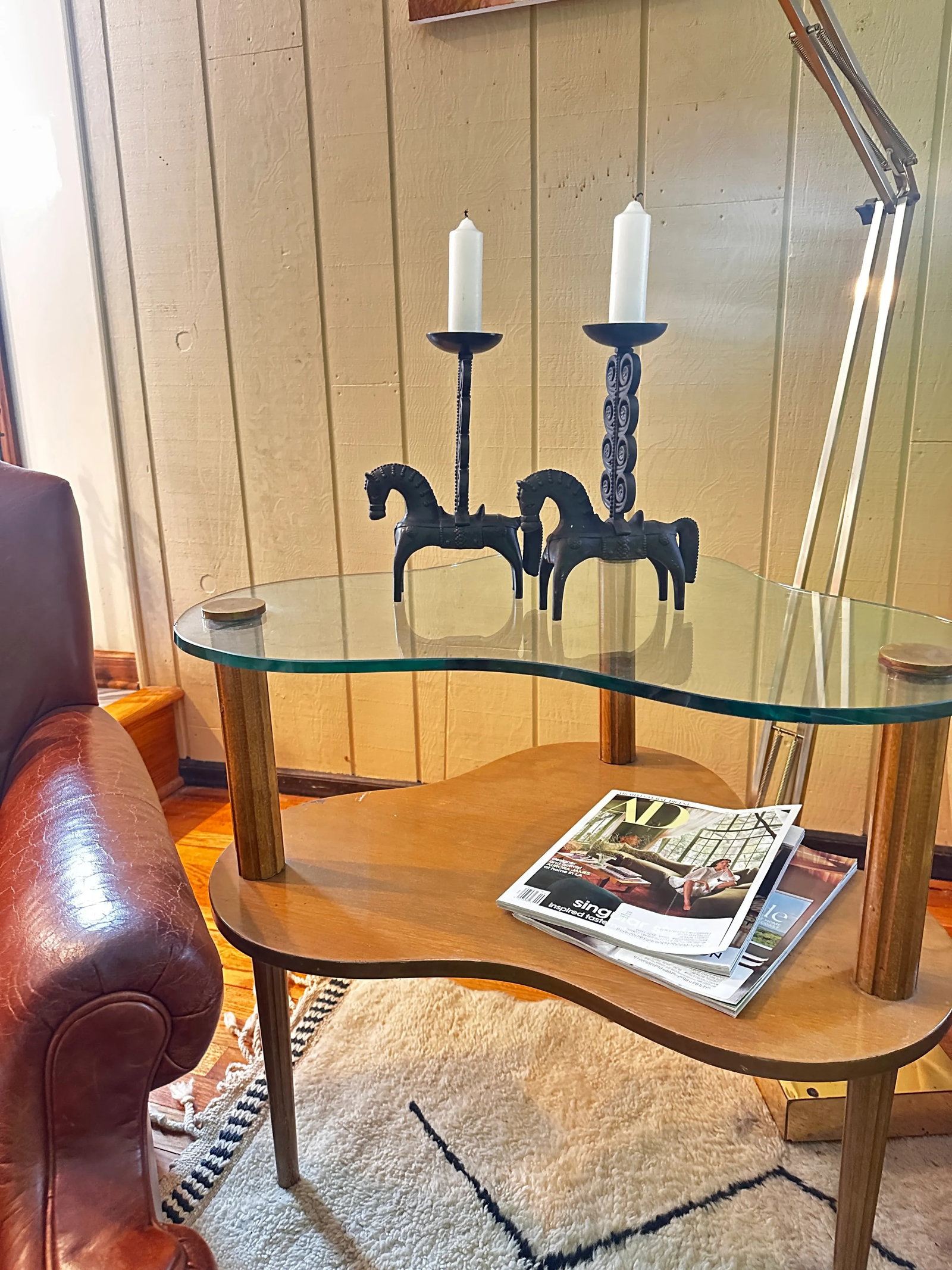 1970s Modernist Iron Pair of Etruscan Horse Candle Holders Signed Caenaho - 5