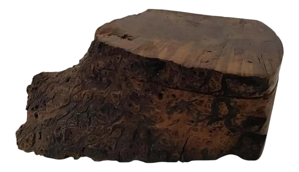 Natural Form Burl Wood Box: Natural form burl wood box. Condition: Alterations: Unknown Imperfections: Some Imperfections Condition Notes: Good condition. Materials & Techniques: Burlwood Details: What type of item is it?
