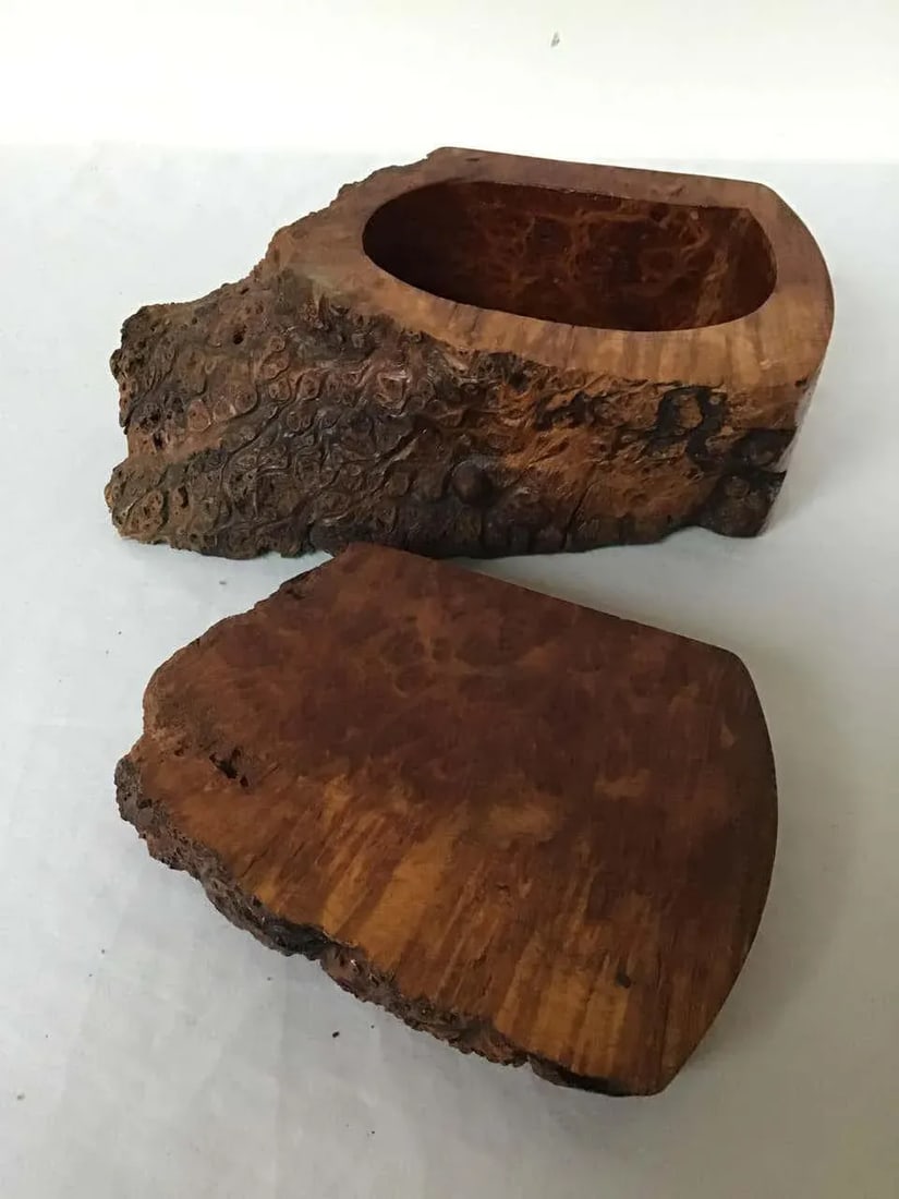 Natural Form Burl Wood Box - 2