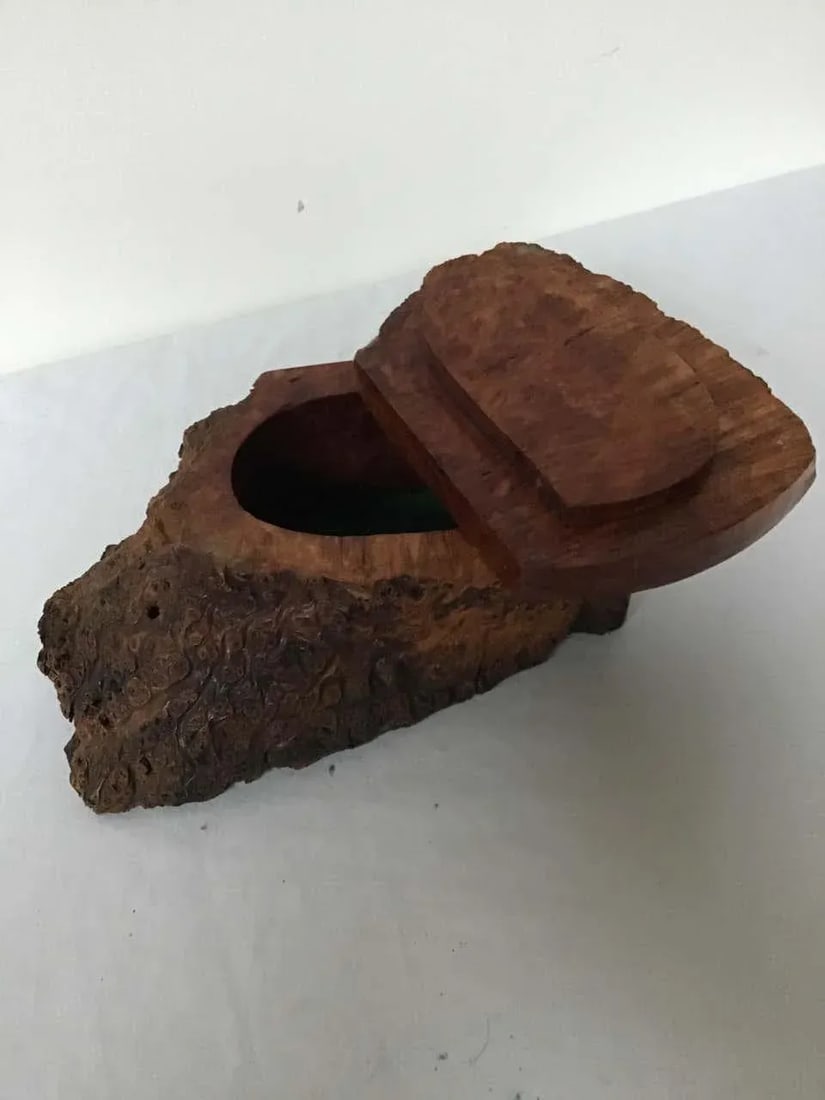 Natural Form Burl Wood Box - 8