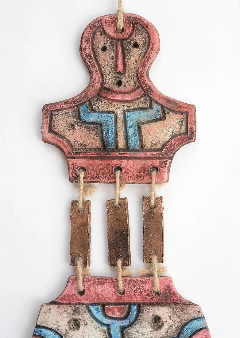 Mid Century Chilean Mapuche Abstract Ceramic Mobile Wind Chimes - 3