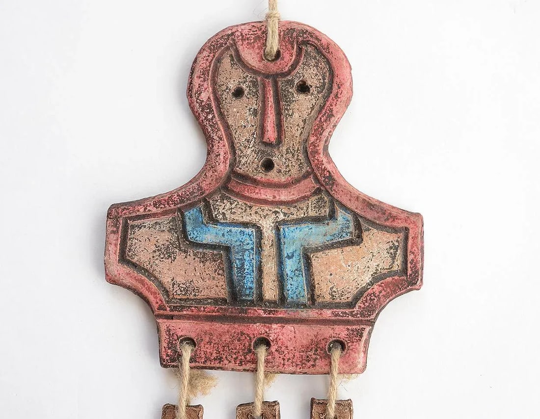Mid Century Chilean Mapuche Abstract Ceramic Mobile Wind Chimes - 4