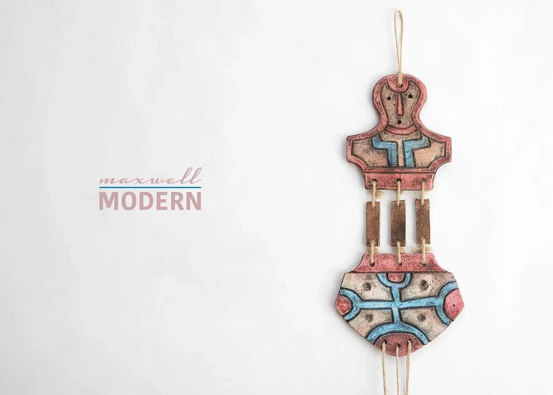Mid Century Chilean Mapuche Abstract Ceramic Mobile Wind Chimes - 9