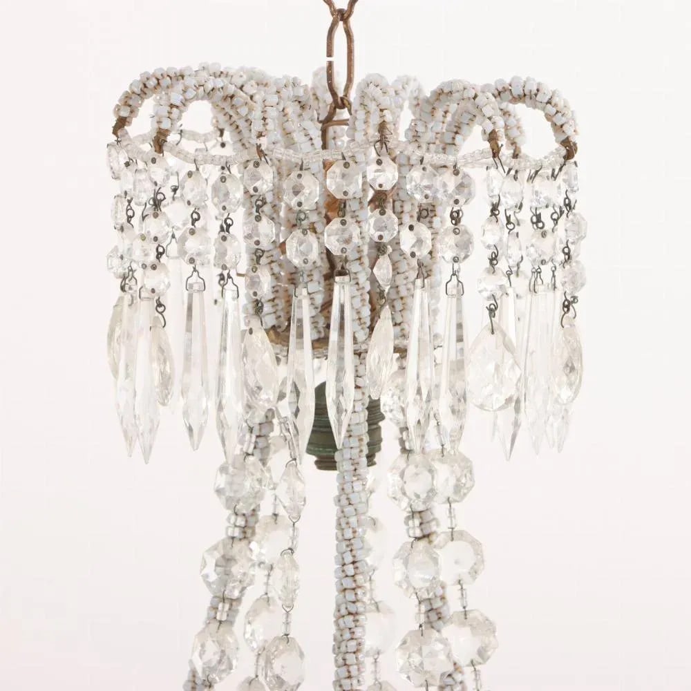 An Italian Beaded Chandelier, C. 1950. - 3