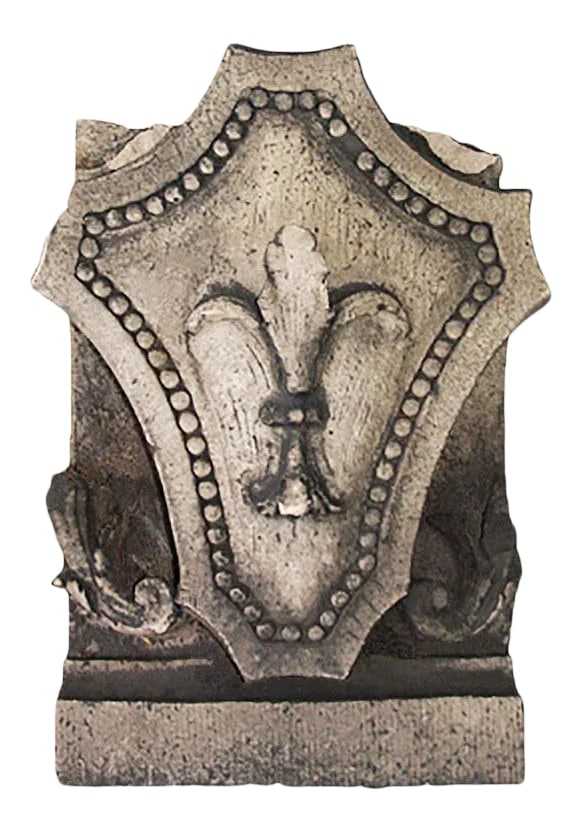 Terracotta Building Ornament * Antique * Shield and Fleur De Lis Design (1 of 3)