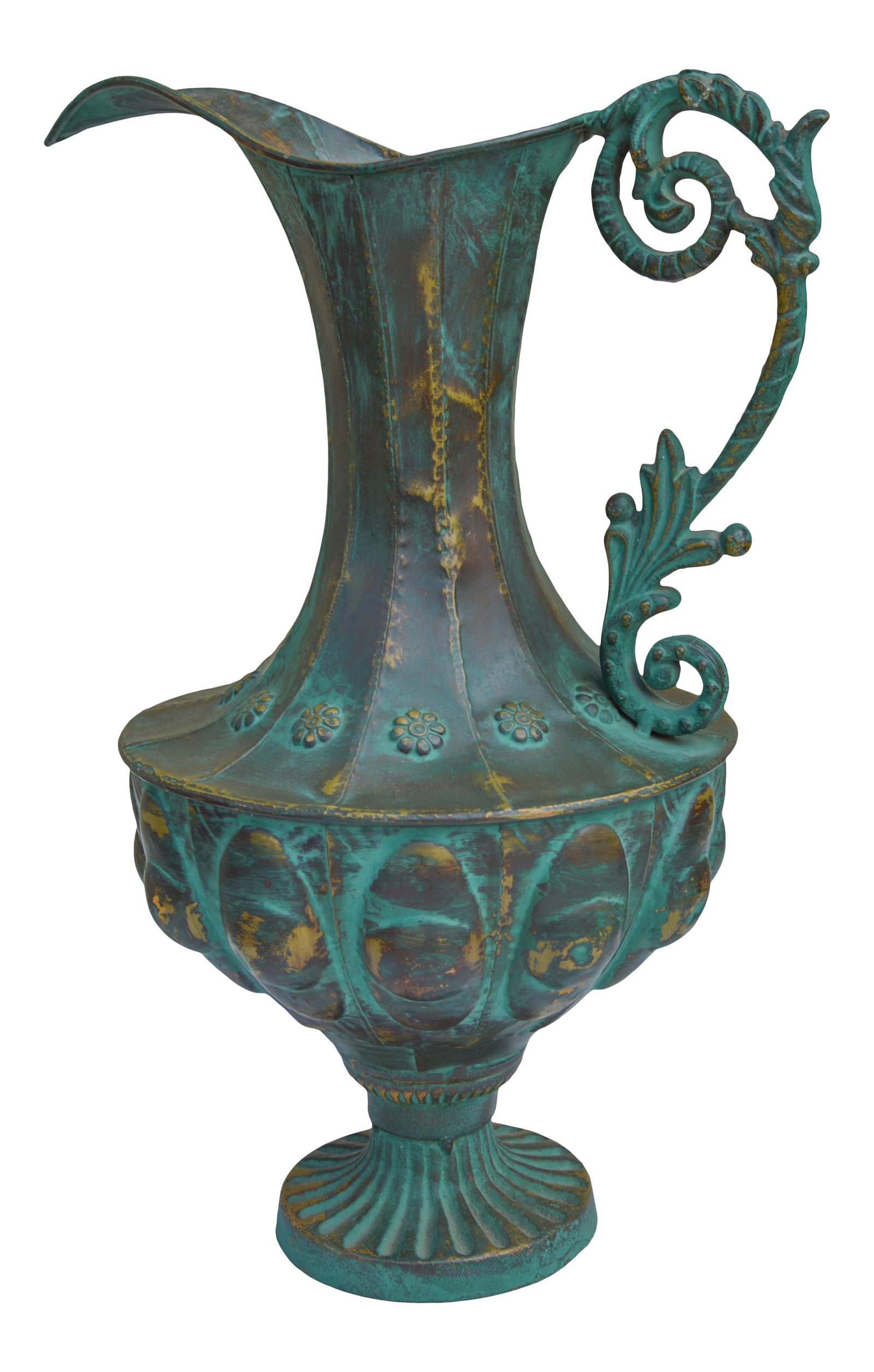 Antique French Bronze Vase: Antique French cast bronze vase with handle. Ornate engraved details. This beautiful accent ships within 1-2 business days from purchase, and to be received within 2-4 business days from shipping of