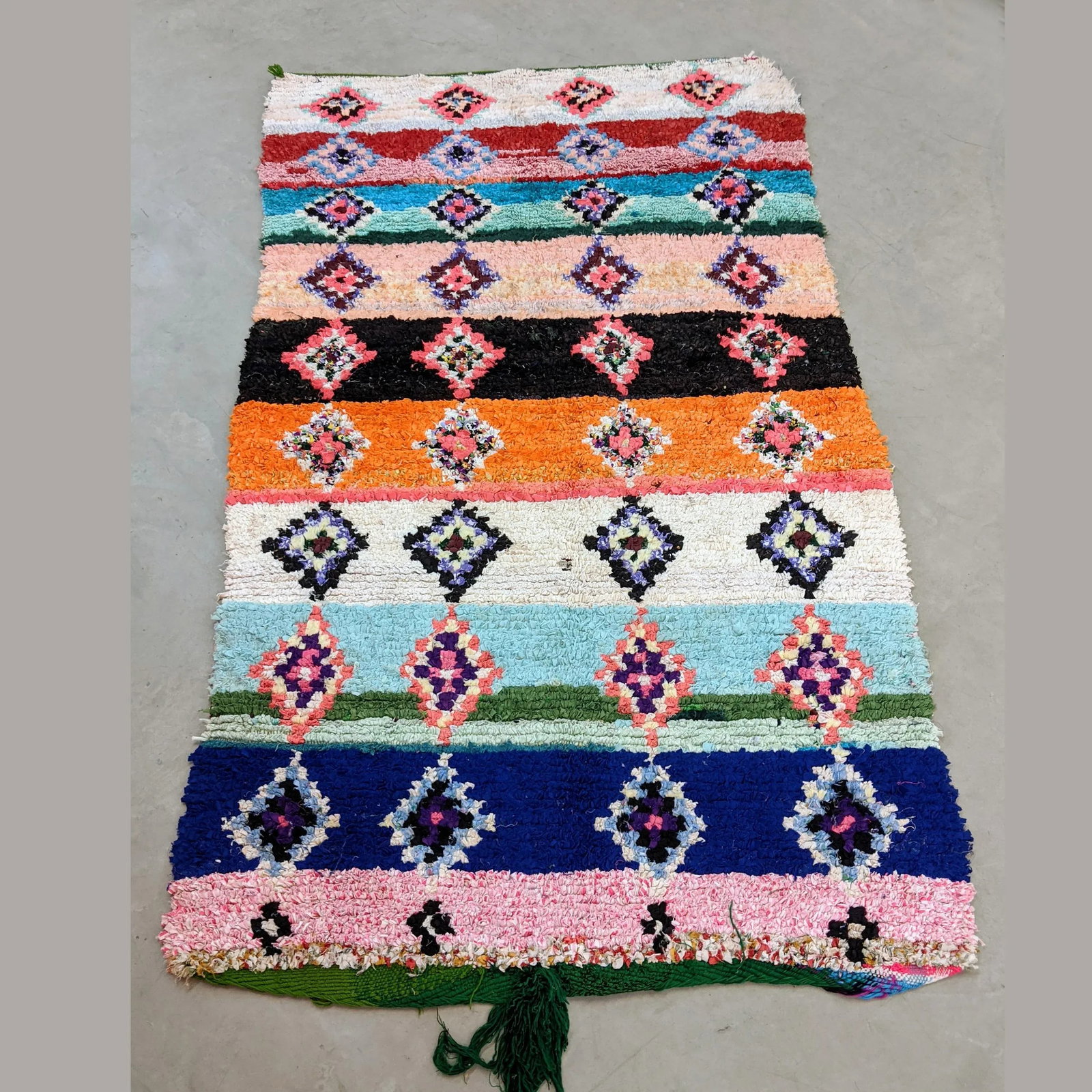 Vintage Moroccan Boucherouite Rug - 2