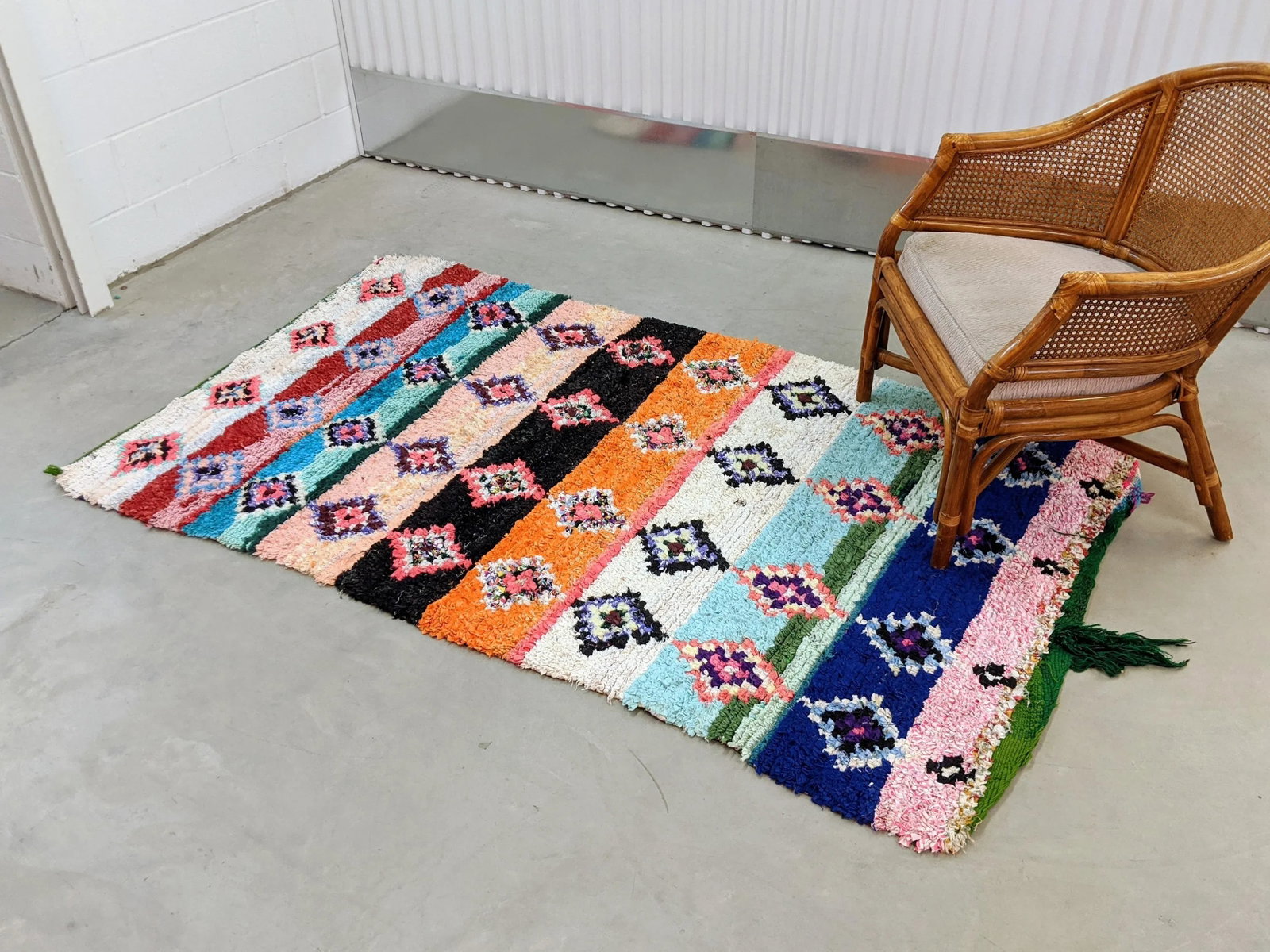 Vintage Moroccan Boucherouite Rug - 4