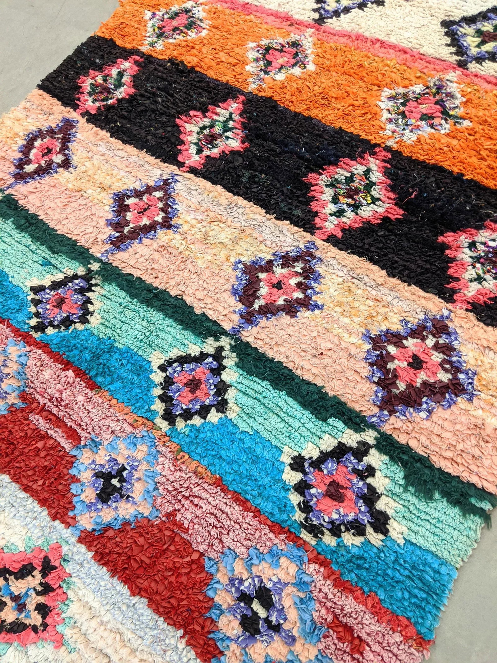 Vintage Moroccan Boucherouite Rug - 5