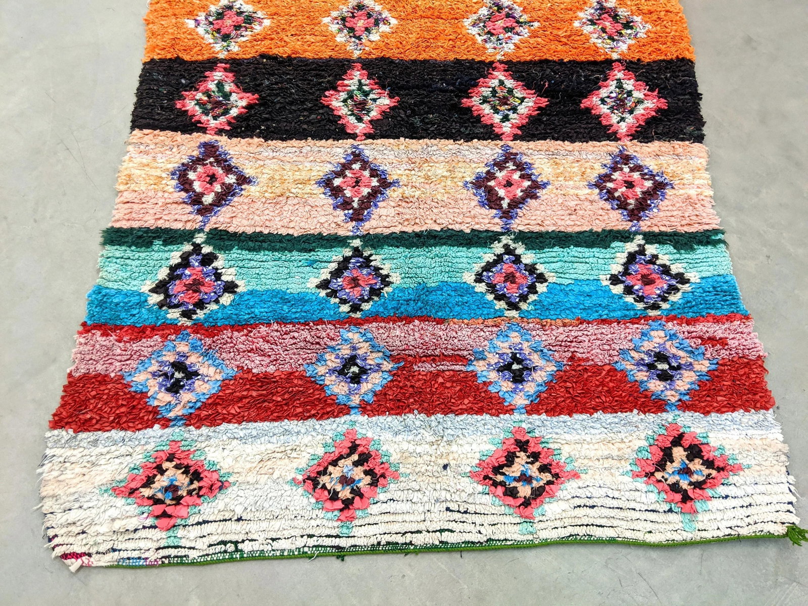 Vintage Moroccan Boucherouite Rug - 7