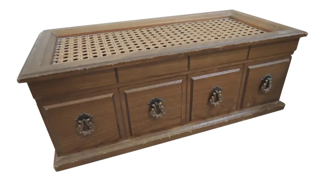 Cane Top Oak Wood Jewelry Music Box (1 of 12)