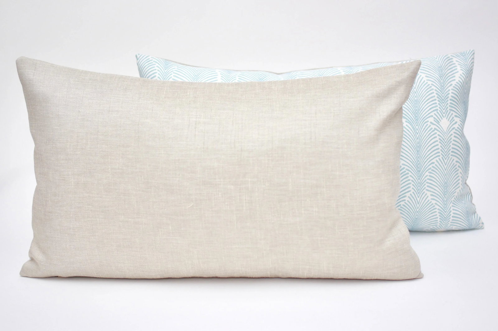Isobel "Deco Stripe" 20" X 12" Belgian Linen Pillows - a Pair - 2