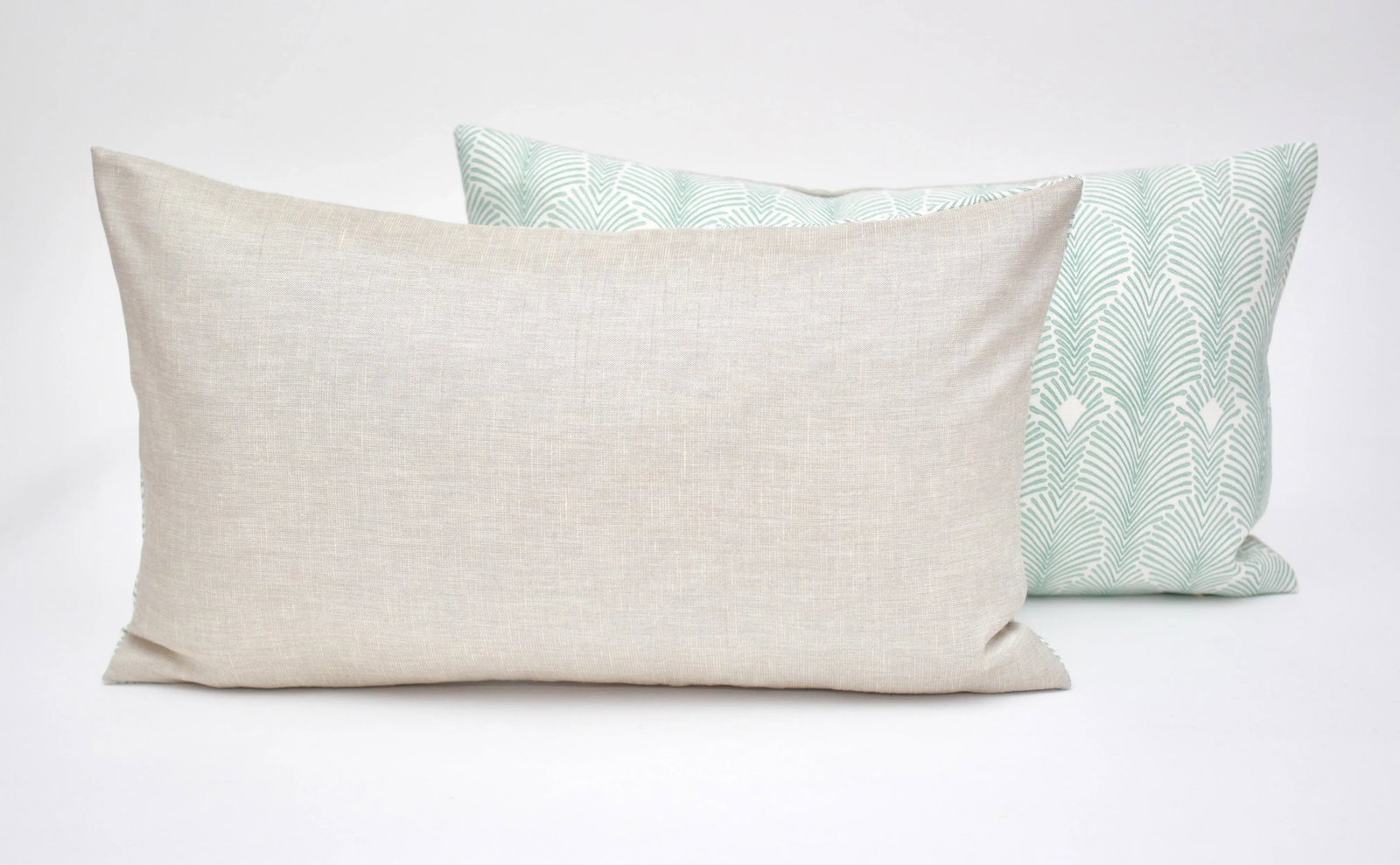 Isobel "Deco Stripe" 20"x12" Down/Feather Pillows - a Pair - 2