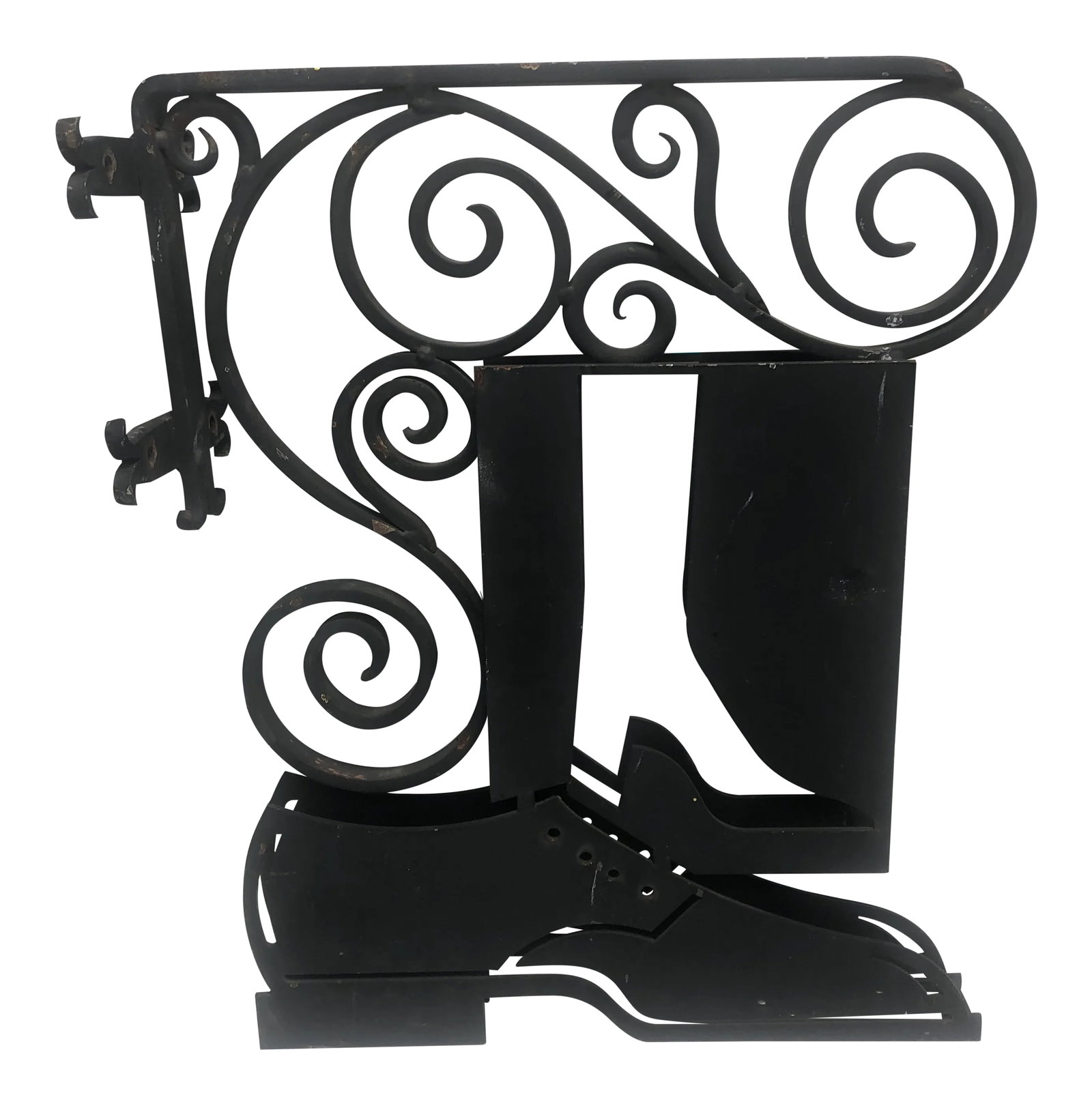 1940 English Iron Shoe & Bootmaker Trade Sign (1 of 12)