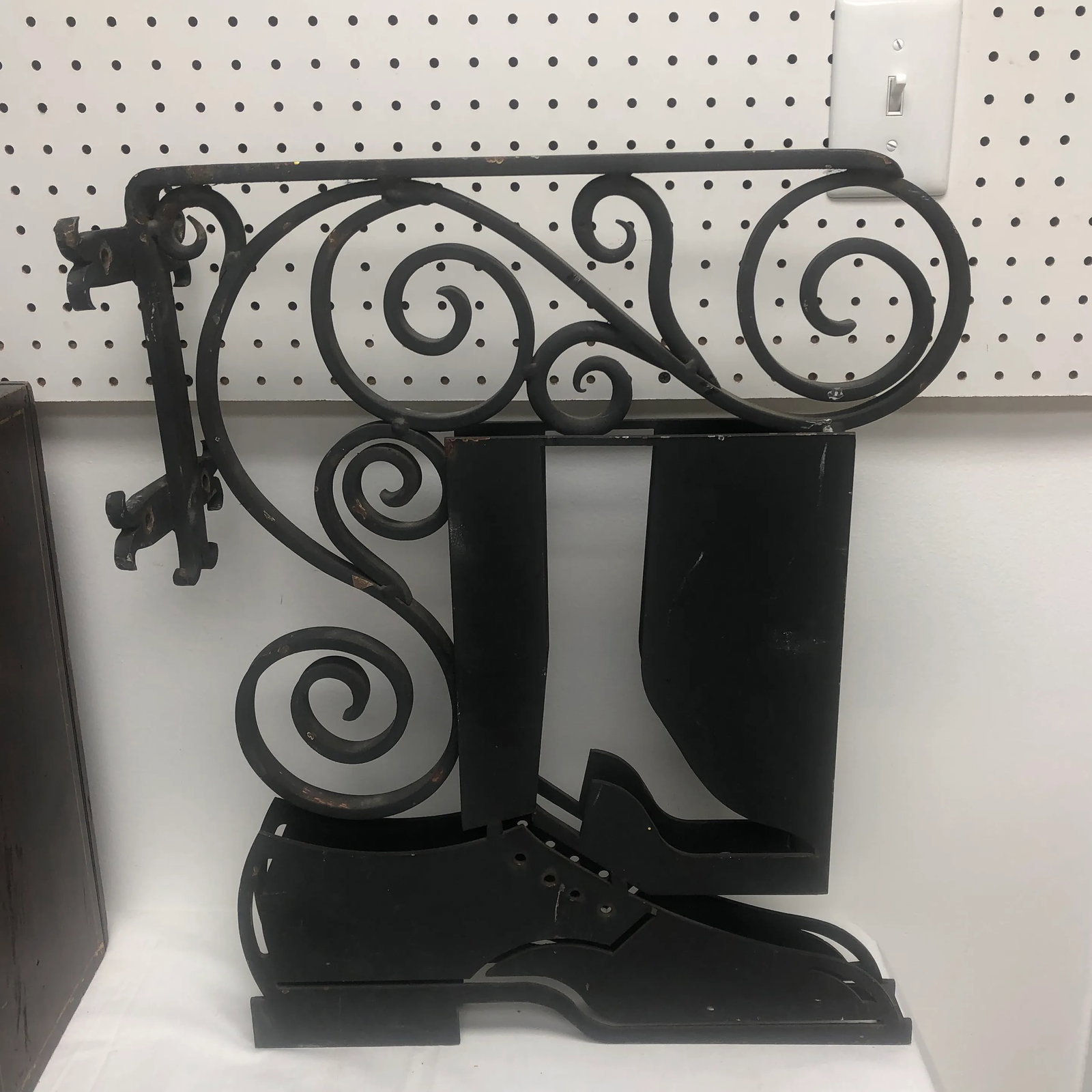 1940 English Iron Shoe & Bootmaker Trade Sign - 2