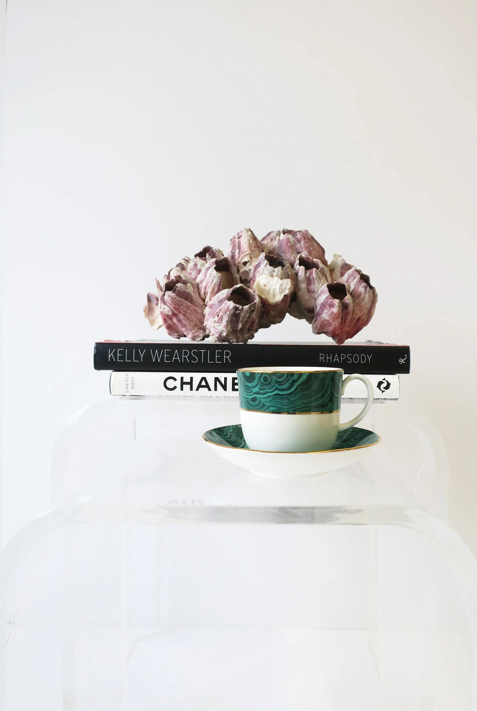 English Green Malachite Porcelain Coffee or Tea Cup and Saucer - 6