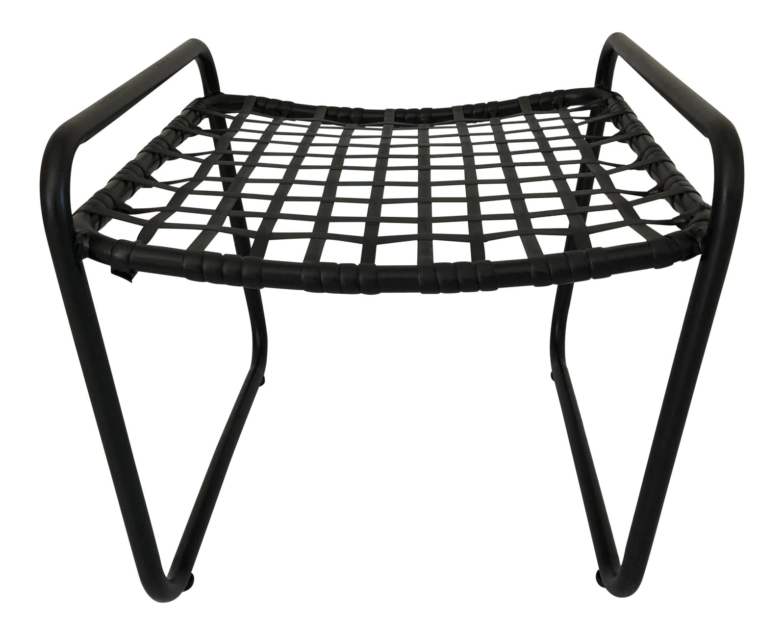 Midcentury Style Tropitone Ottoman Decor-Paint Black: Tropitone Midcentury Style c.1970's Ottoman outdoor bench painted decor-black. Condition: Alterations: Restored Imperfections: Some Imperfections Condition Notes: Excellent Origin: United States M