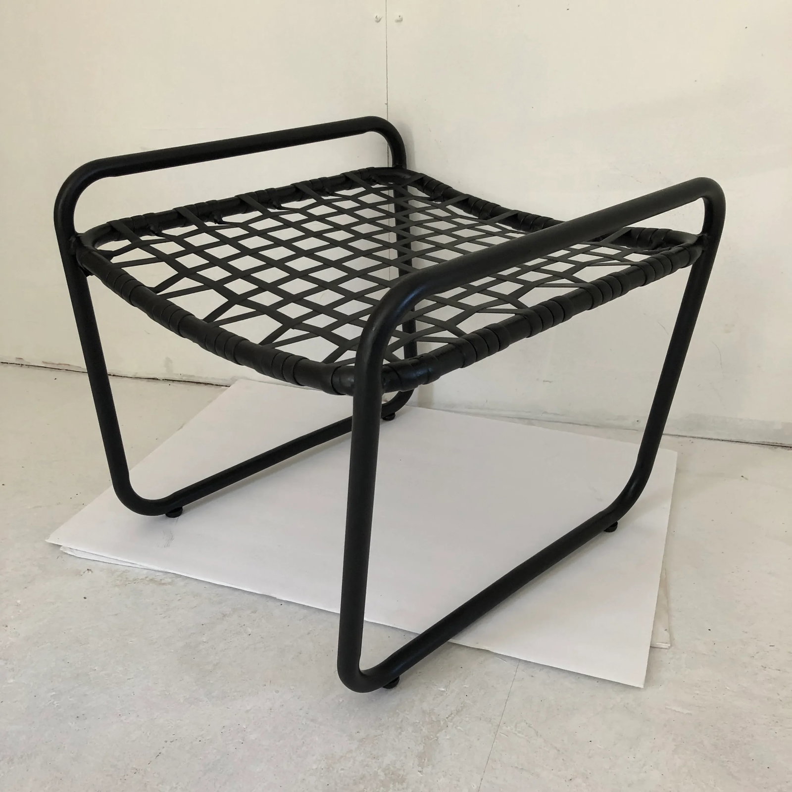 Midcentury Style Tropitone Ottoman Decor-Paint Black - 2
