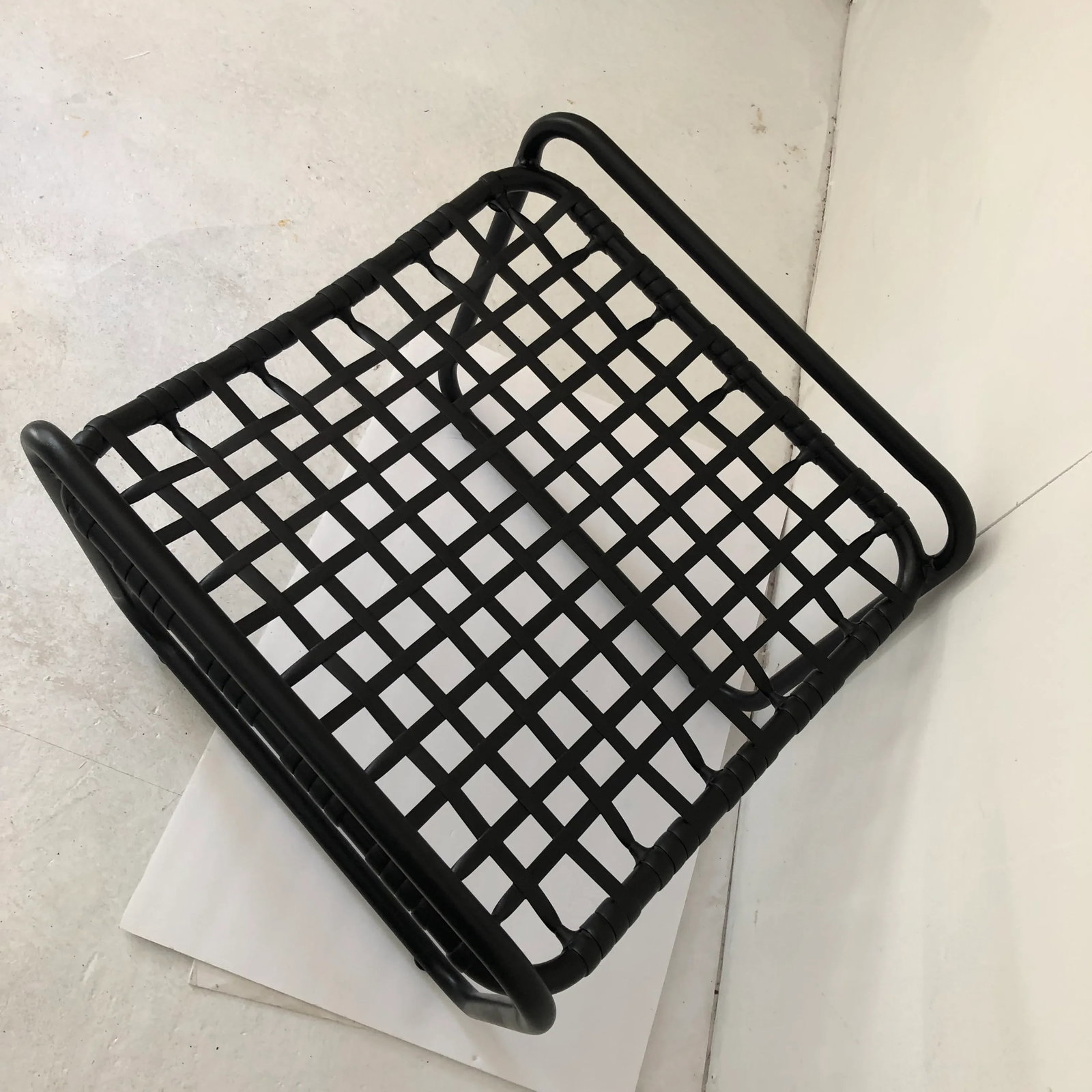 Midcentury Style Tropitone Ottoman Decor-Paint Black - 3