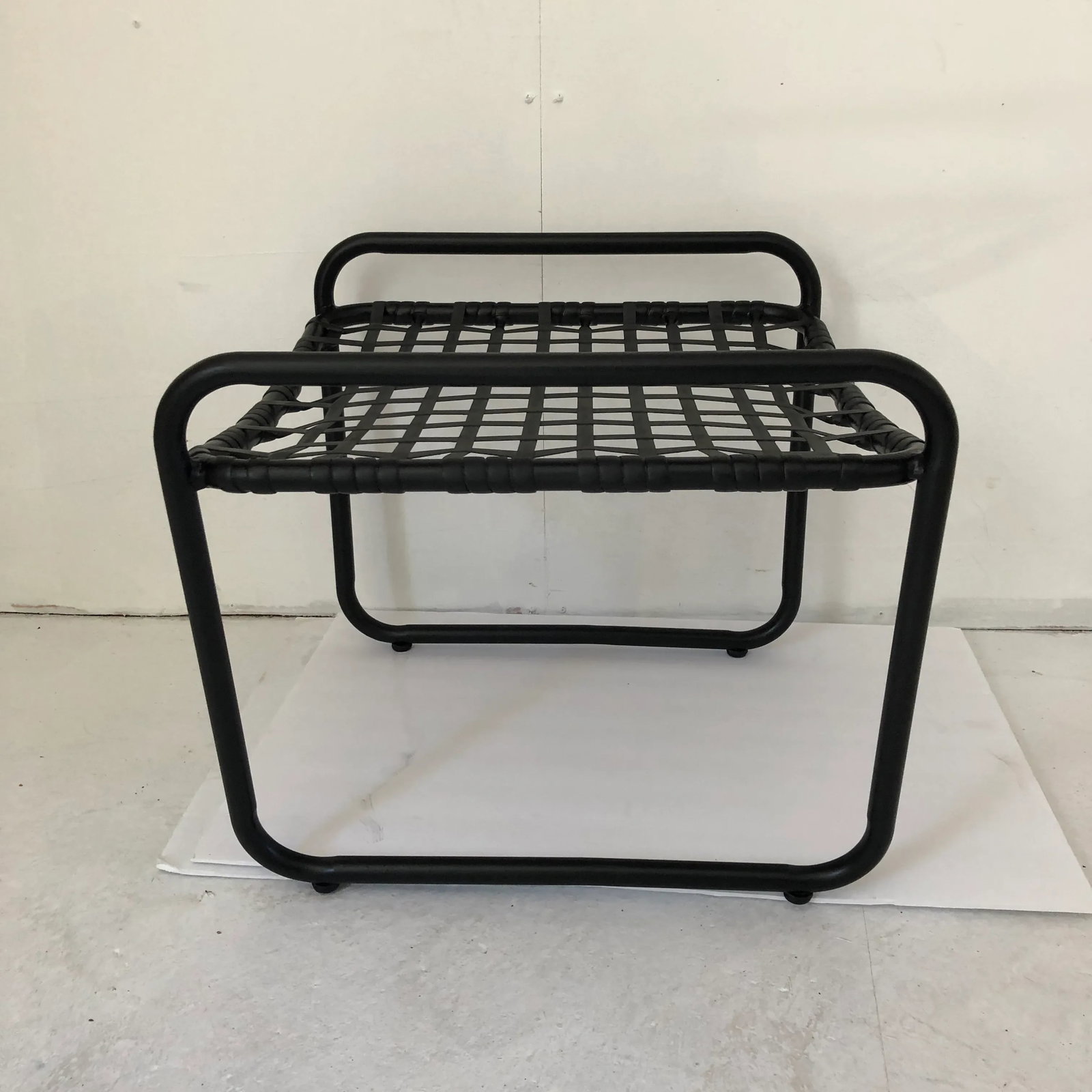 Midcentury Style Tropitone Ottoman Decor-Paint Black - 4