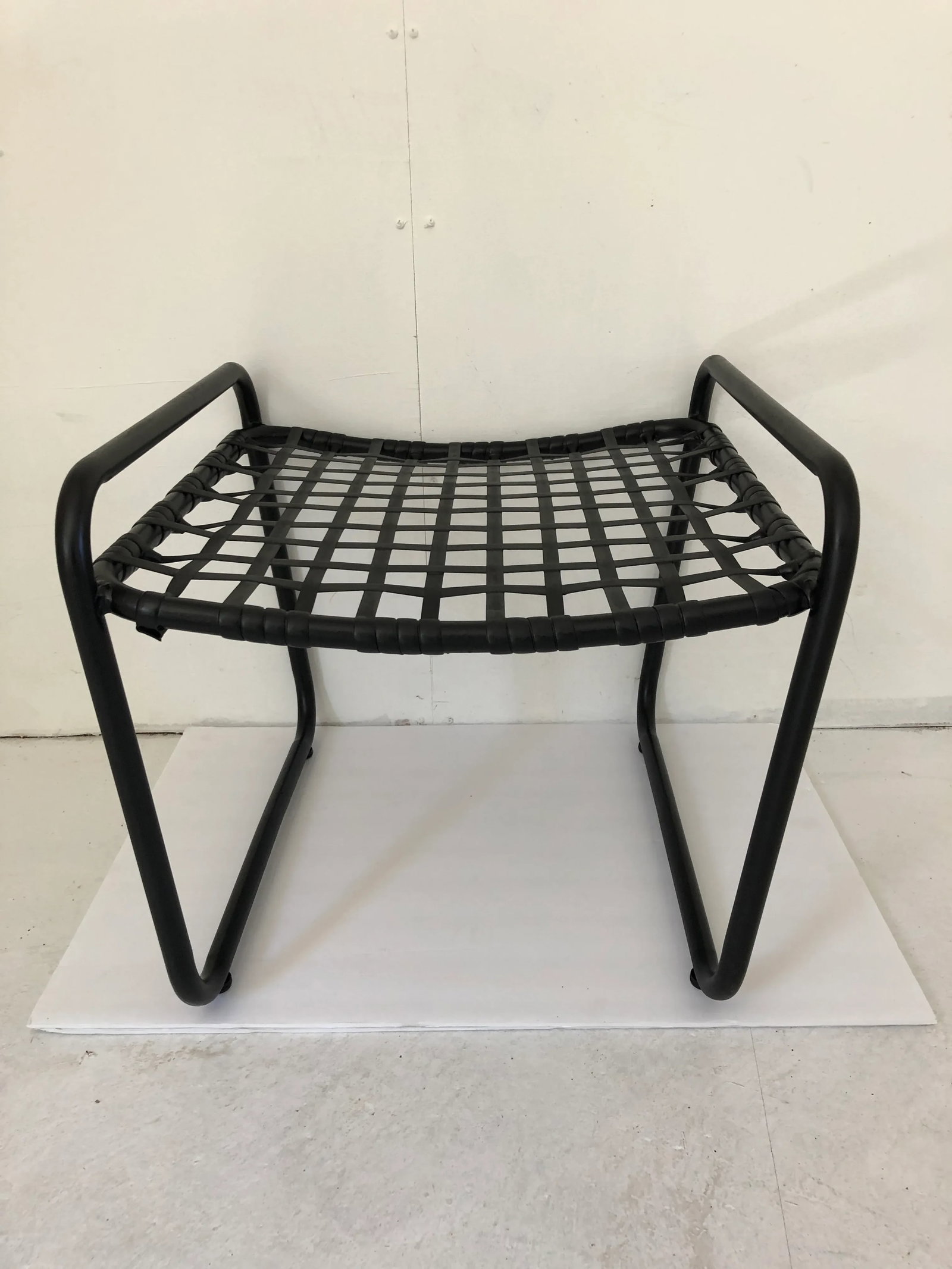 Midcentury Style Tropitone Ottoman Decor-Paint Black - 6