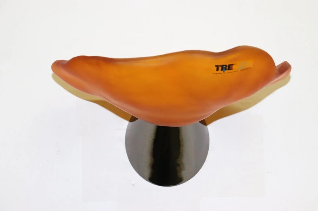 1980s Modern "Mini Lithos" Murano Wall Lamp Amber - 12