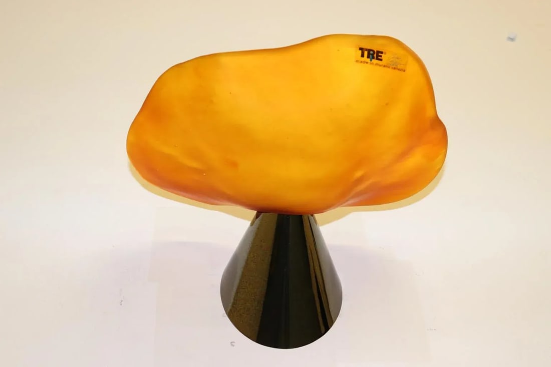 1980s Modern "Mini Lithos" Murano Wall Lamp Amber - 5