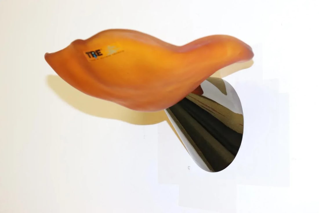 1980s Modern "Mini Lithos" Murano Wall Lamp Amber - 7