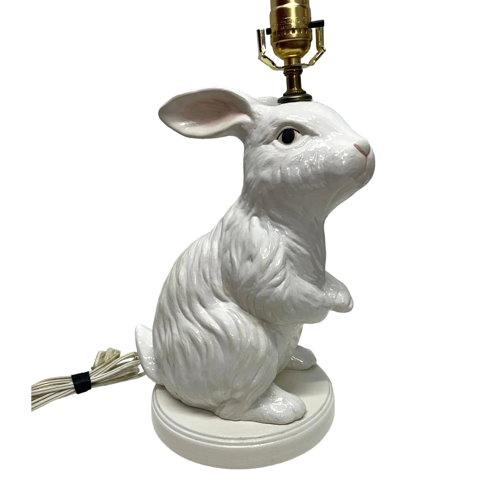 Vintage Hand-Painted Bunny Lamp - 6