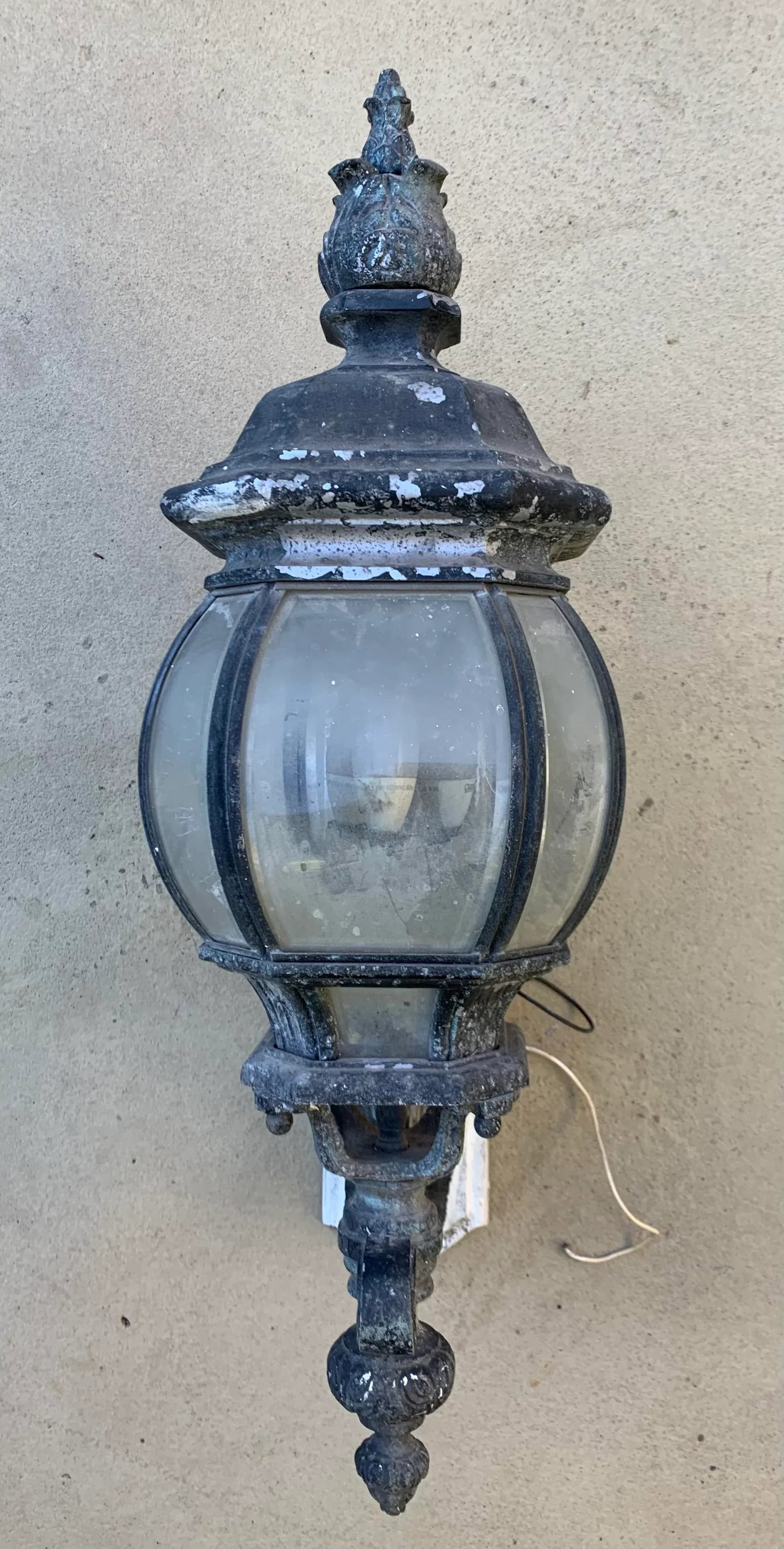 1960s Mid-Century Solid Aluminum Large Outdoor Sconce - 11