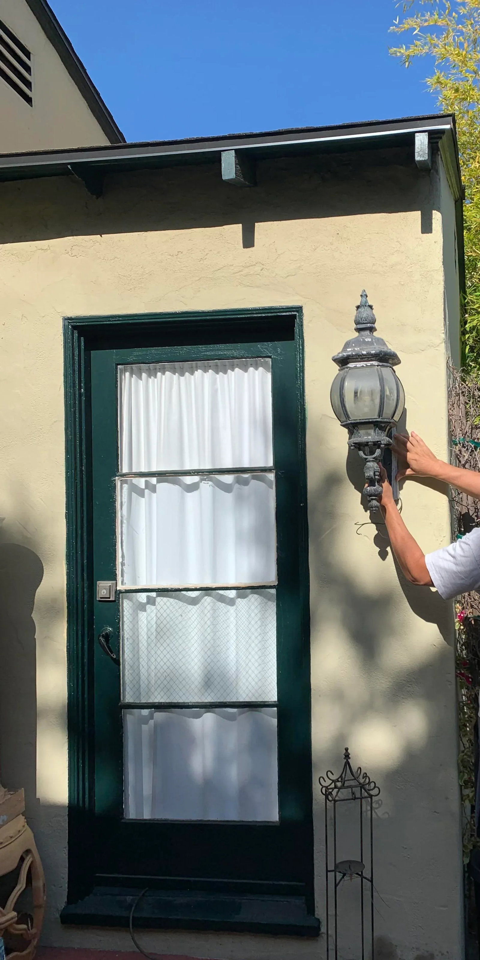 1960s Mid-Century Solid Aluminum Large Outdoor Sconce - 12