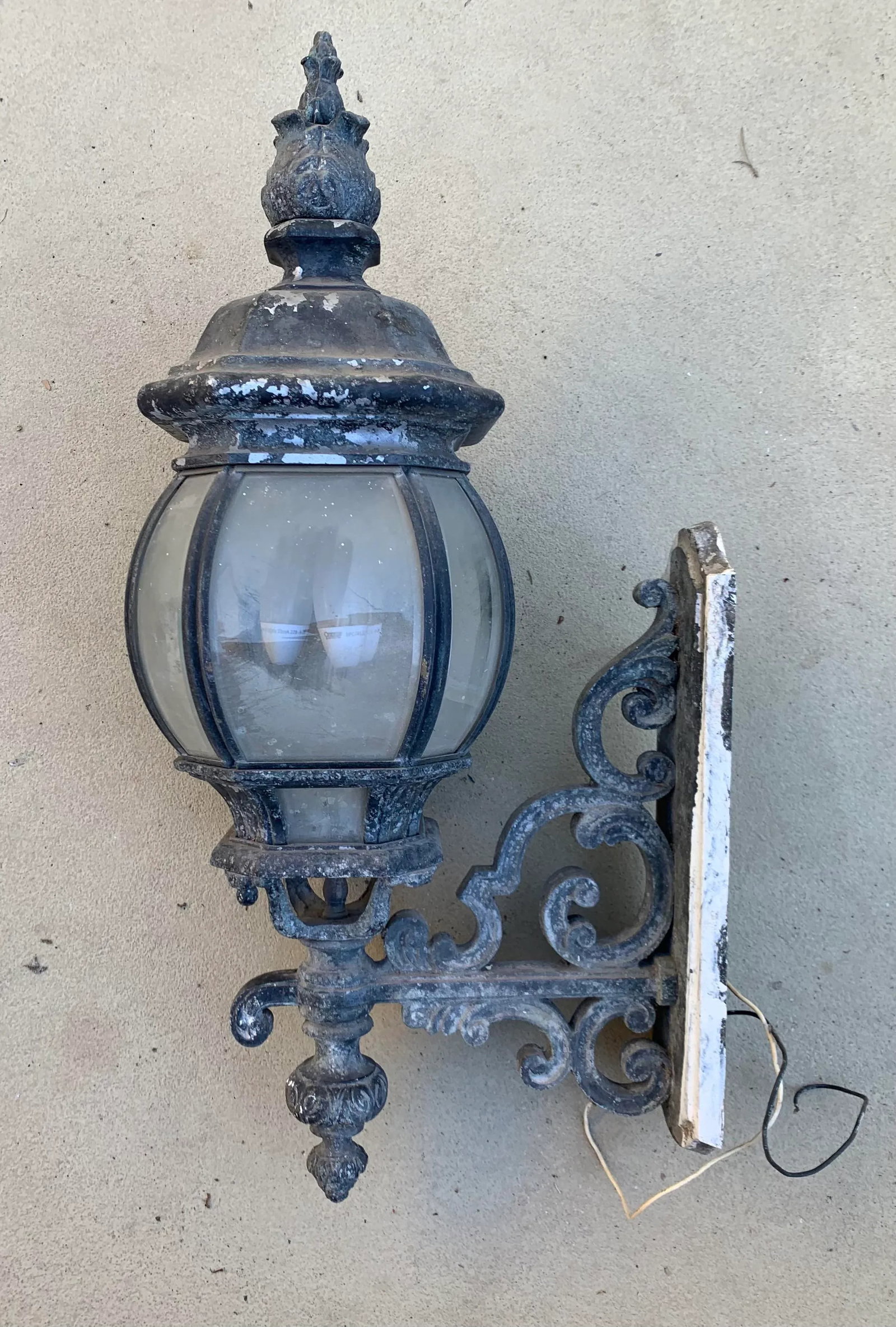1960s Mid-Century Solid Aluminum Large Outdoor Sconce - 2