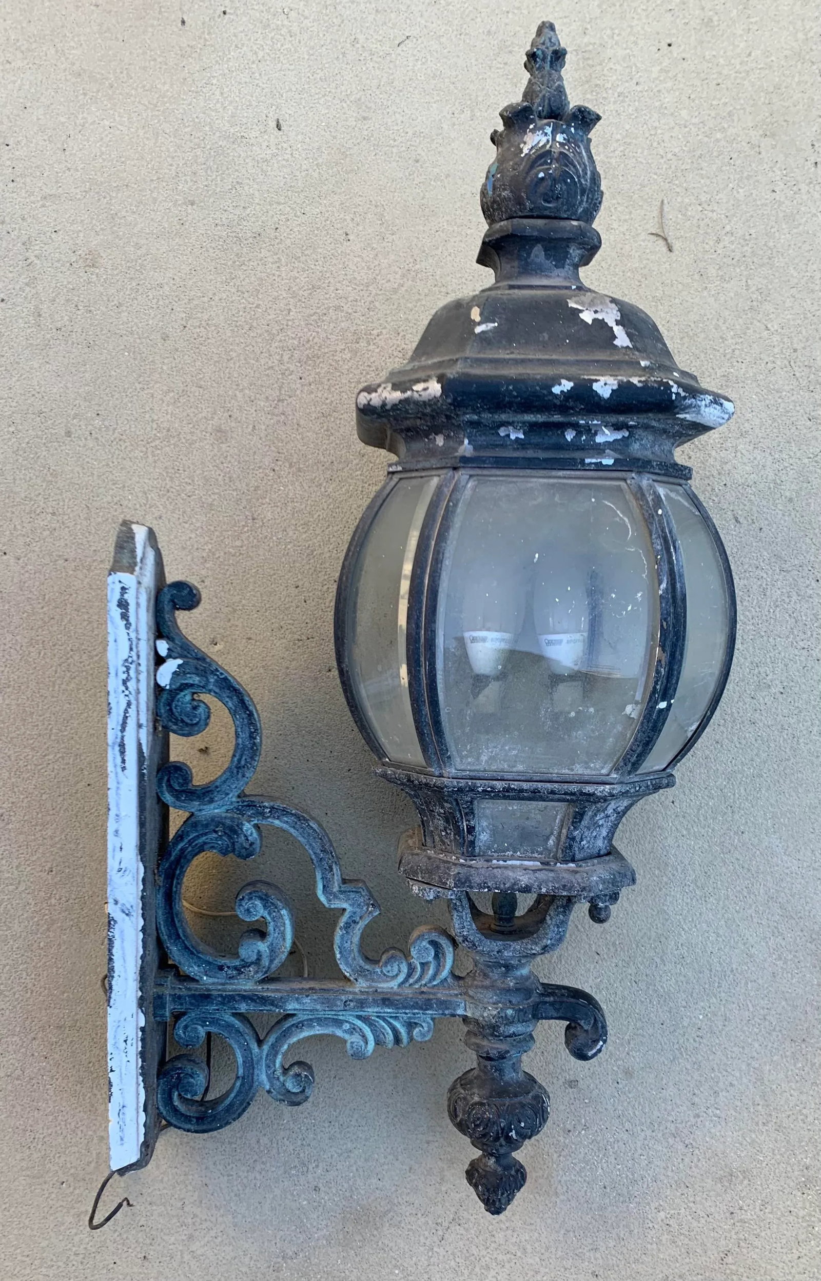 1960s Mid-Century Solid Aluminum Large Outdoor Sconce - 3