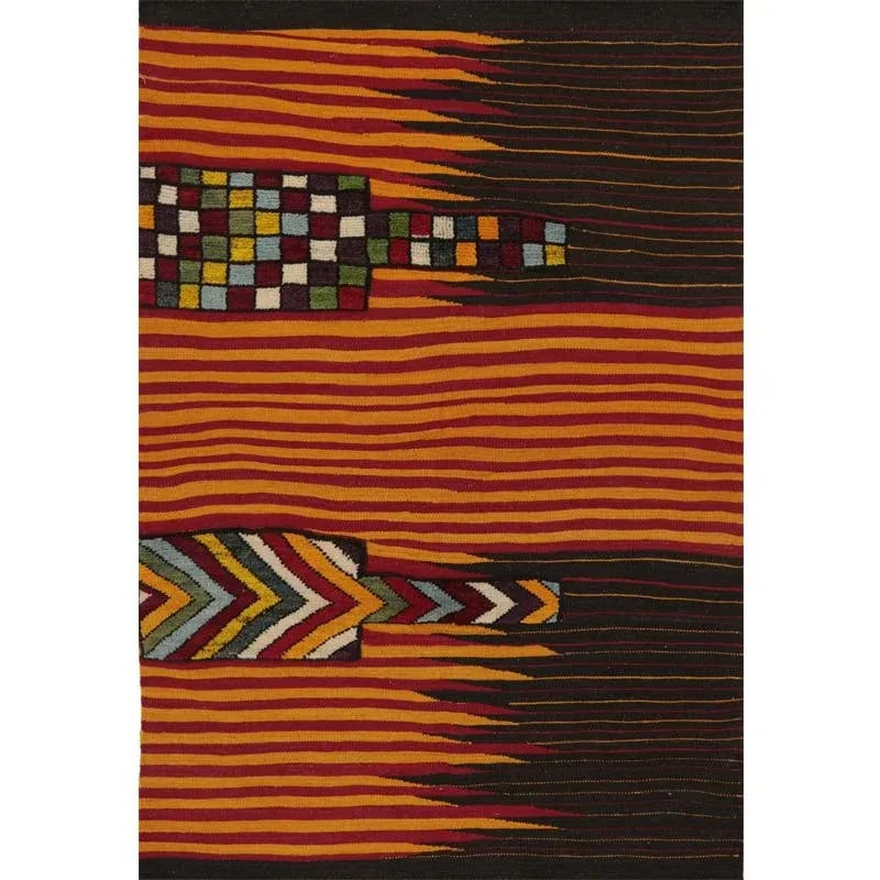 Handwoven Persian Kilim Area Rug 4'2" X 6'2" - 10