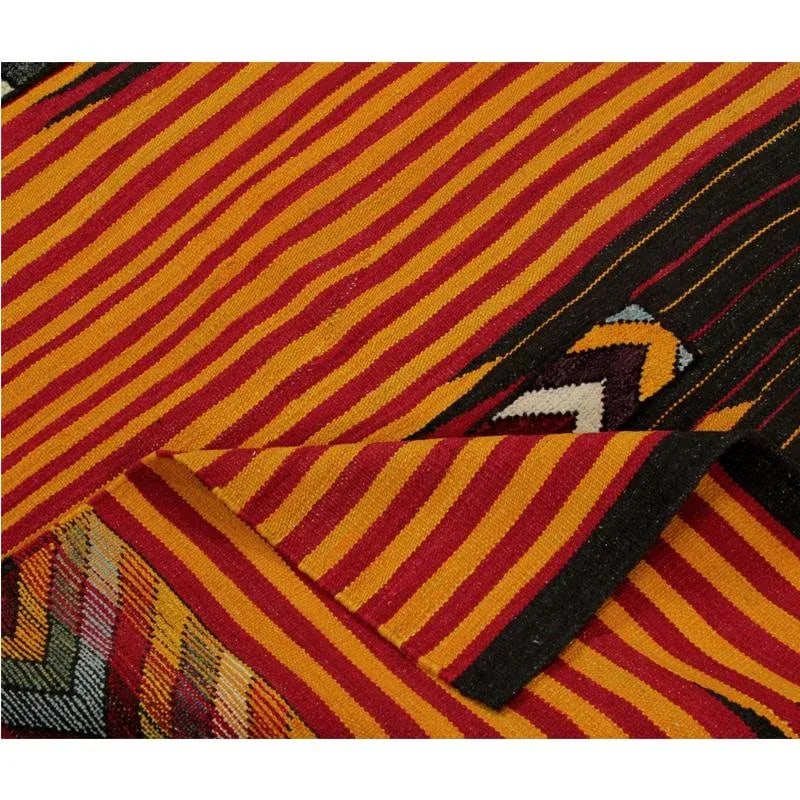 Handwoven Persian Kilim Area Rug 4'2" X 6'2" - 3