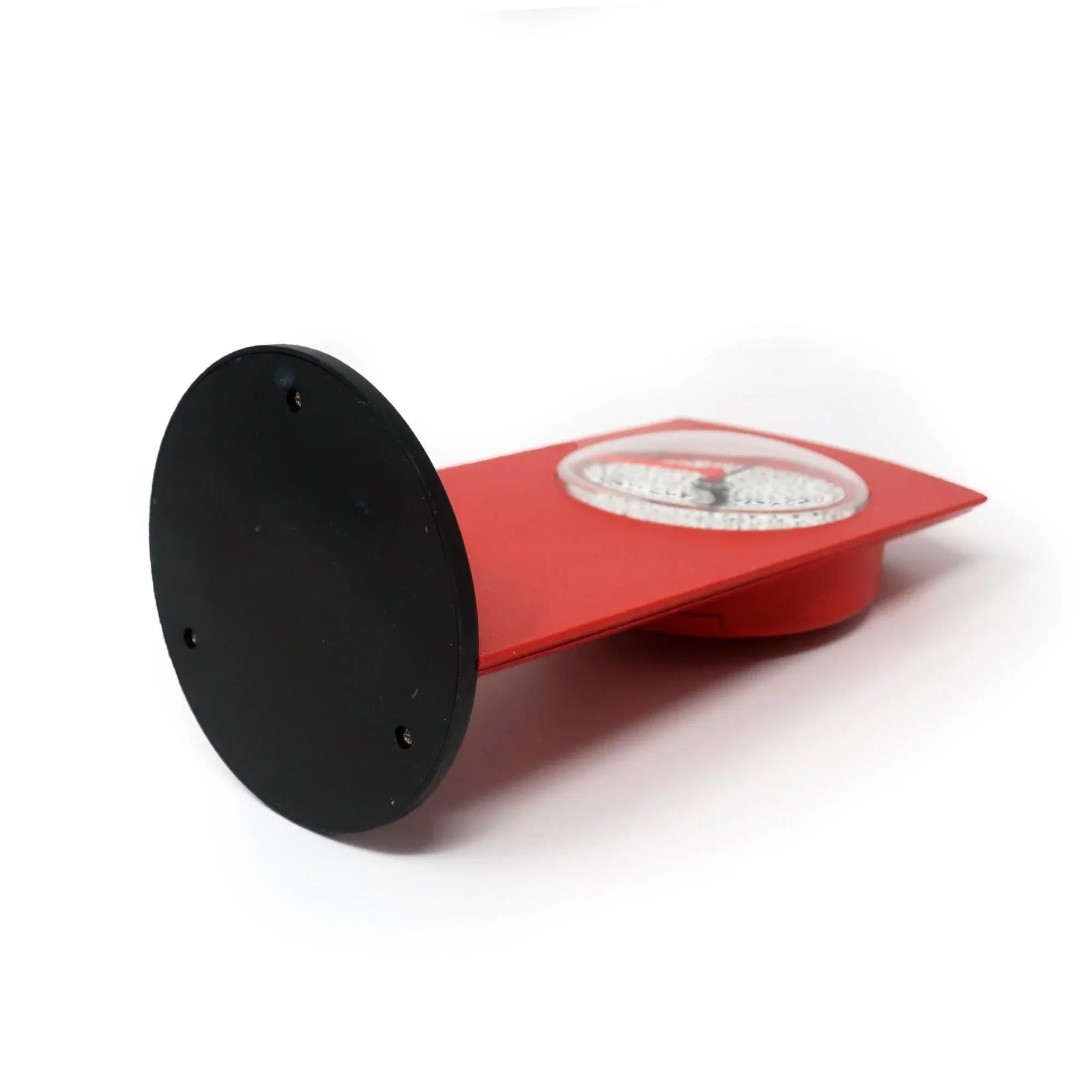 1980s Memphis Style Red Triangle Base Desk Clock - 7