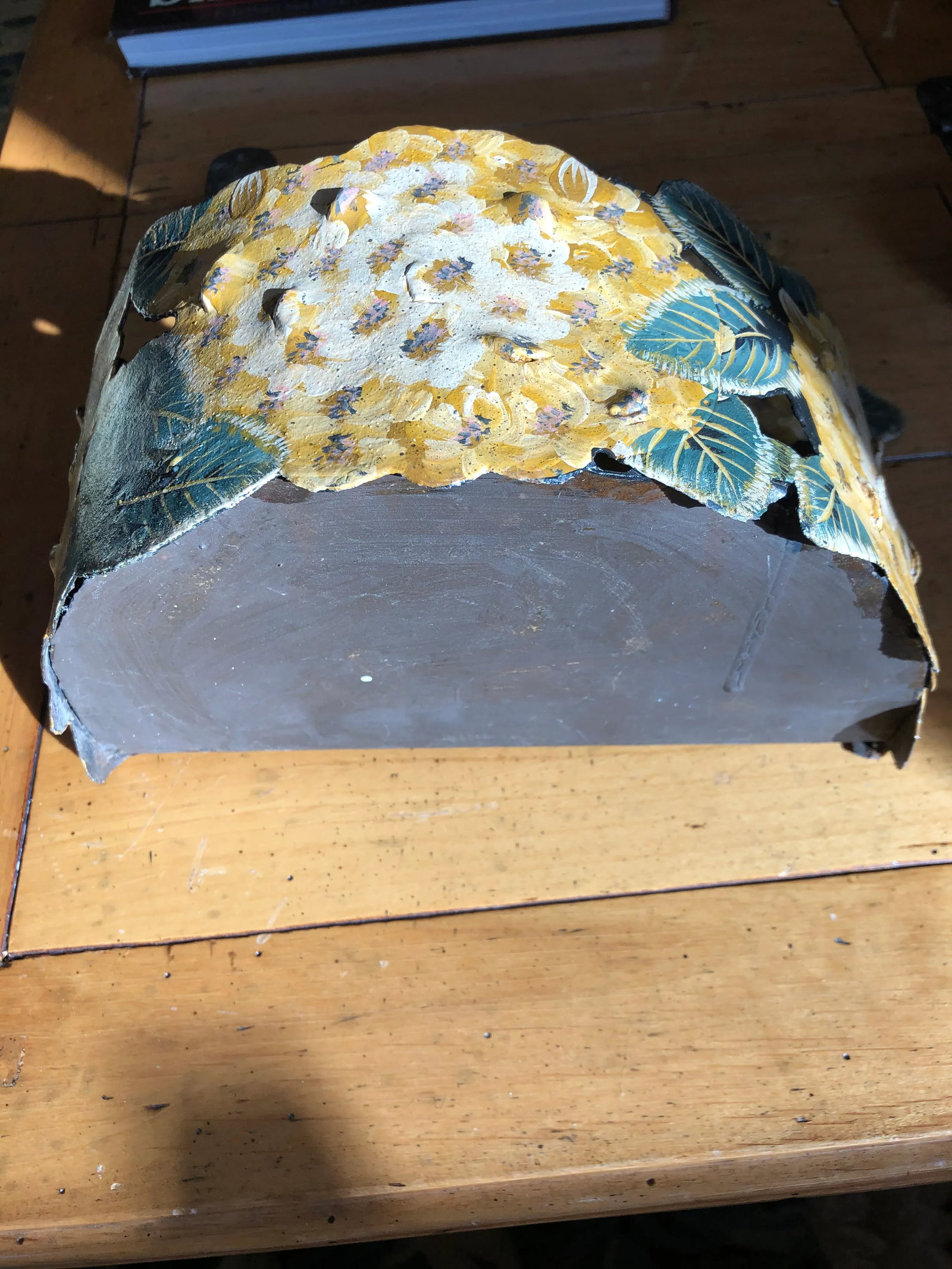 Vintage Toleware Wall Pocket Planter - 6