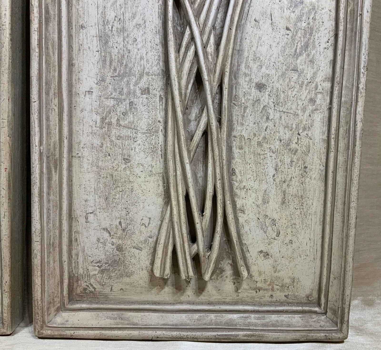 1980s Carved Gray Wall Hangings - a Pair - 5