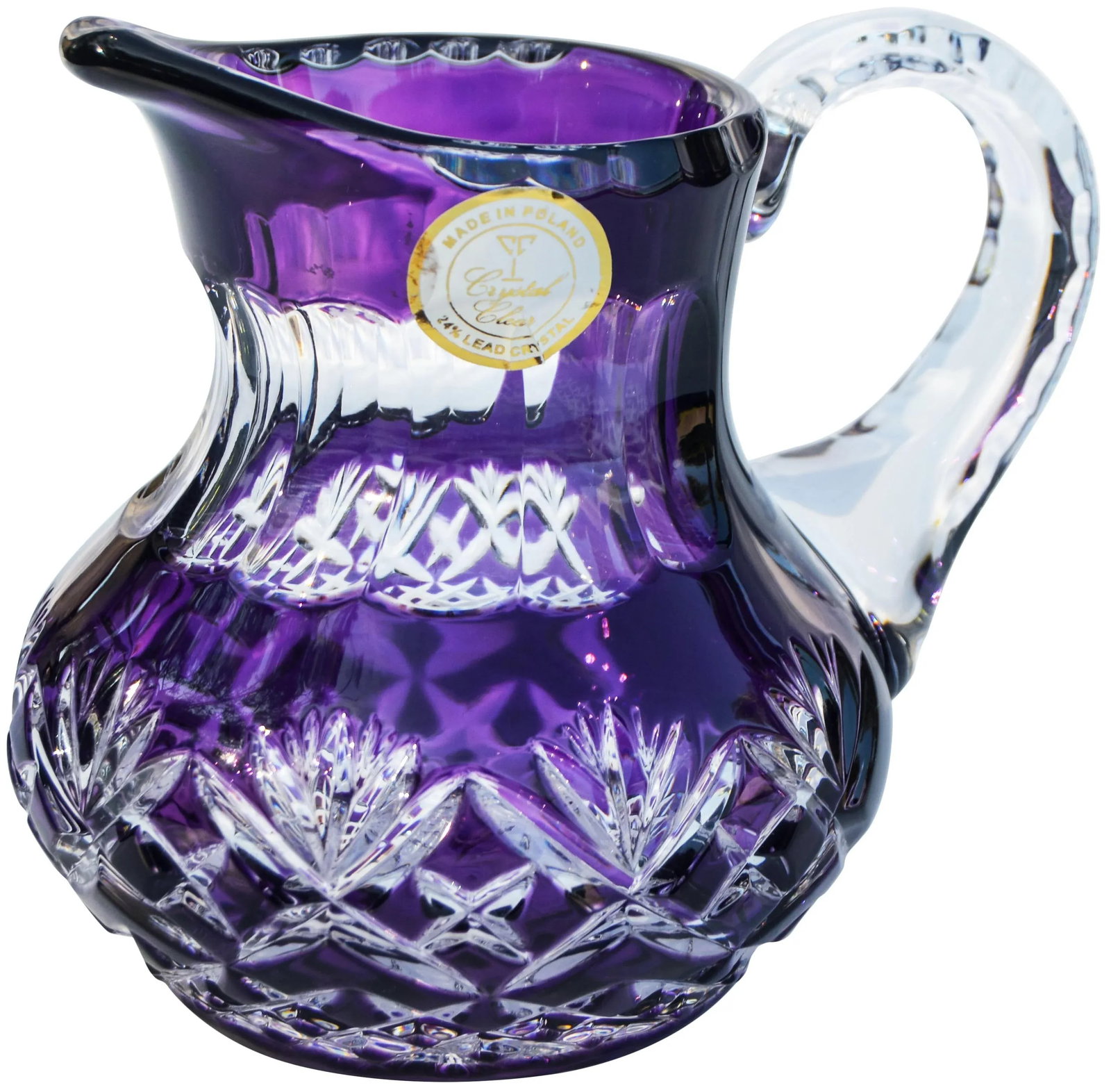 Amethyst Purple Crystal-Cut Pitcher - 9