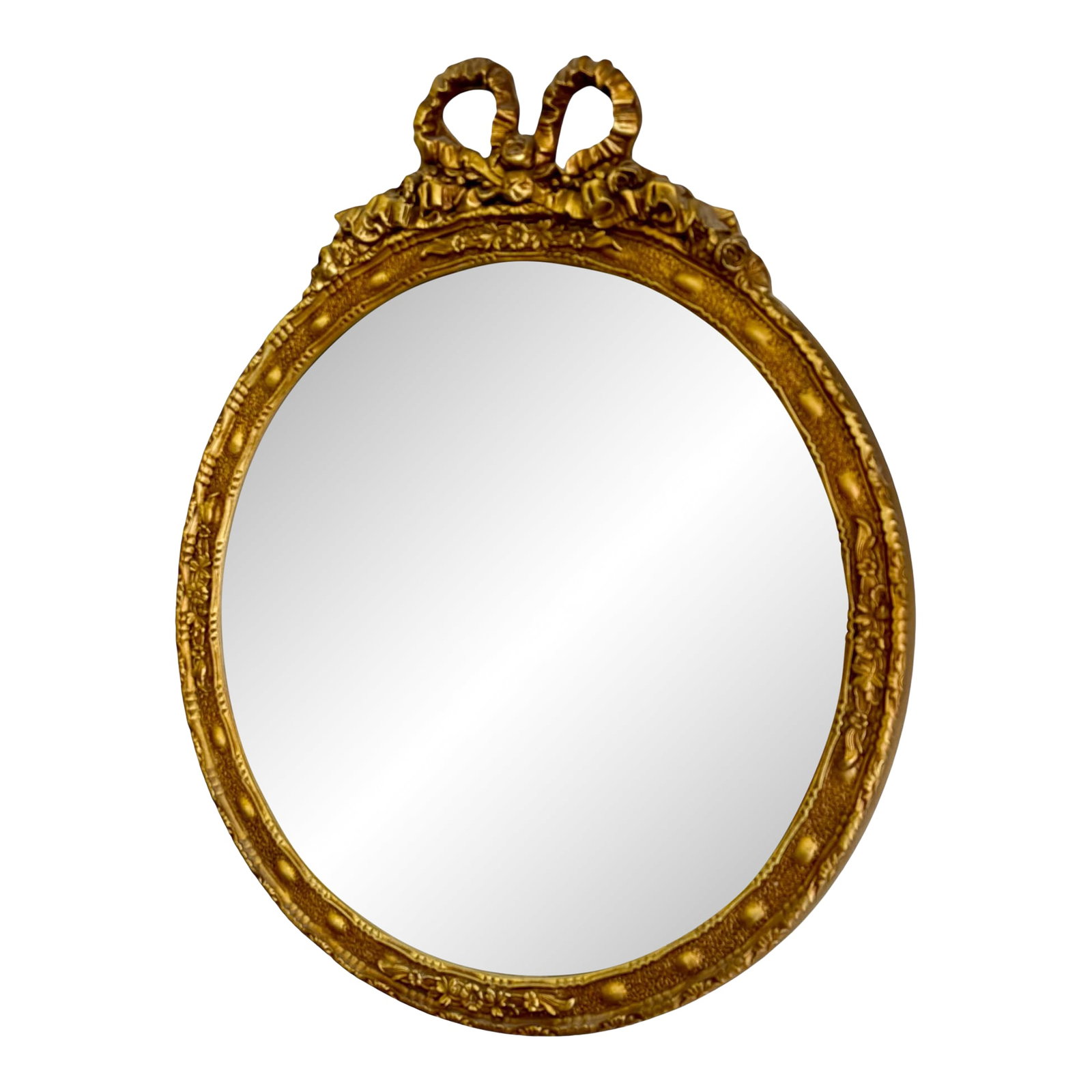 Vintage Empire Style Round Mirror With Gilt Wood Frame (1 of 7)