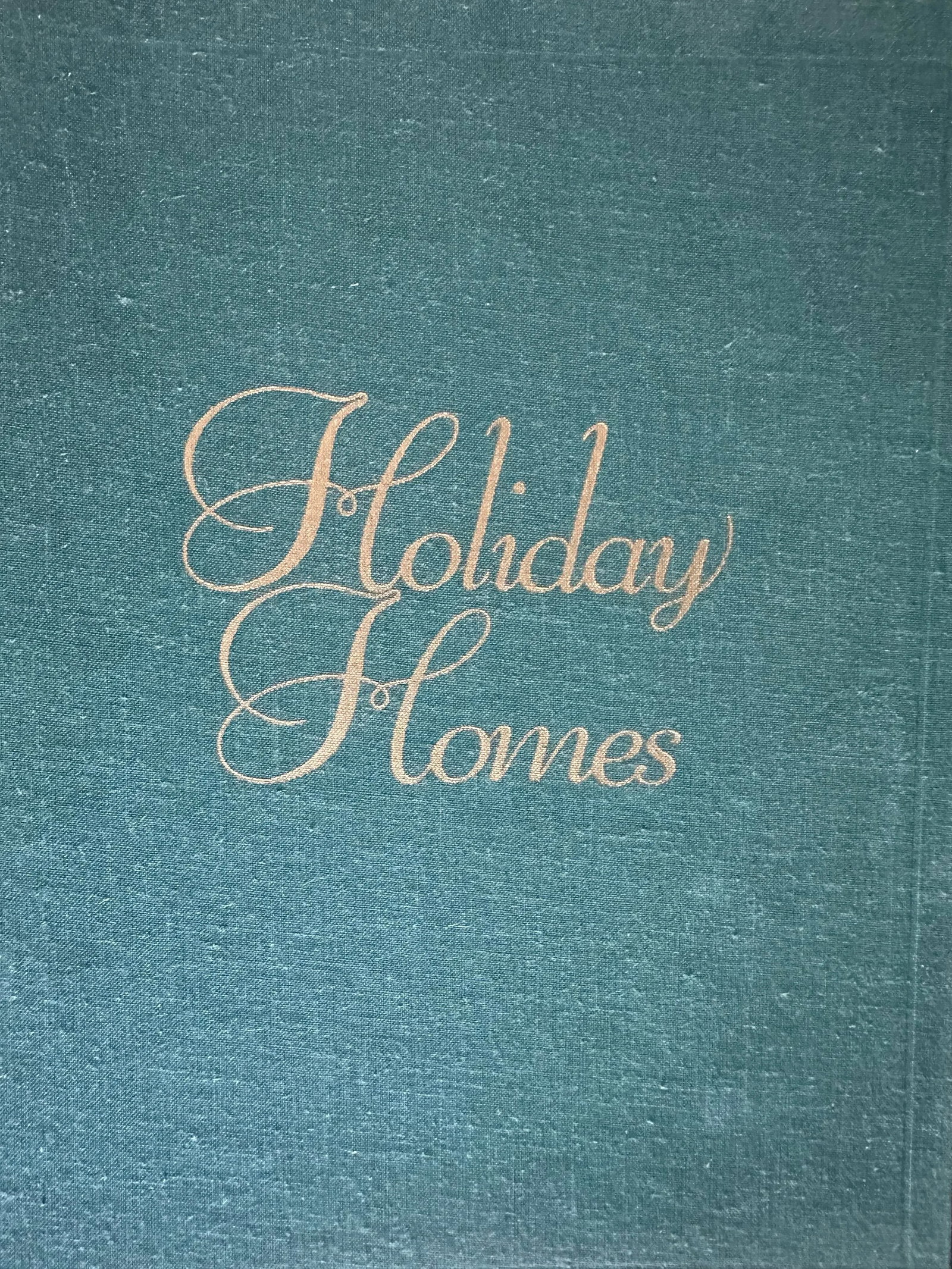 Vintage 1991 Dark Green & Gold "Holiday Homes" Coffee Table Book - 2