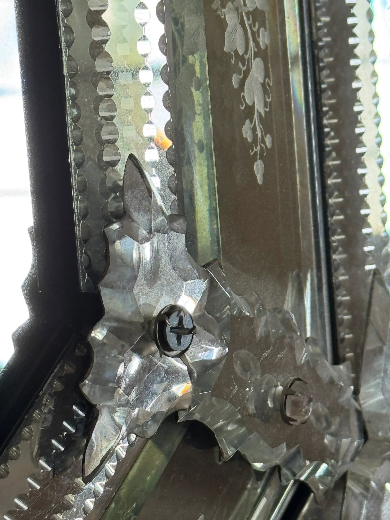 19th Century Etched Venetian Mirror - 13
